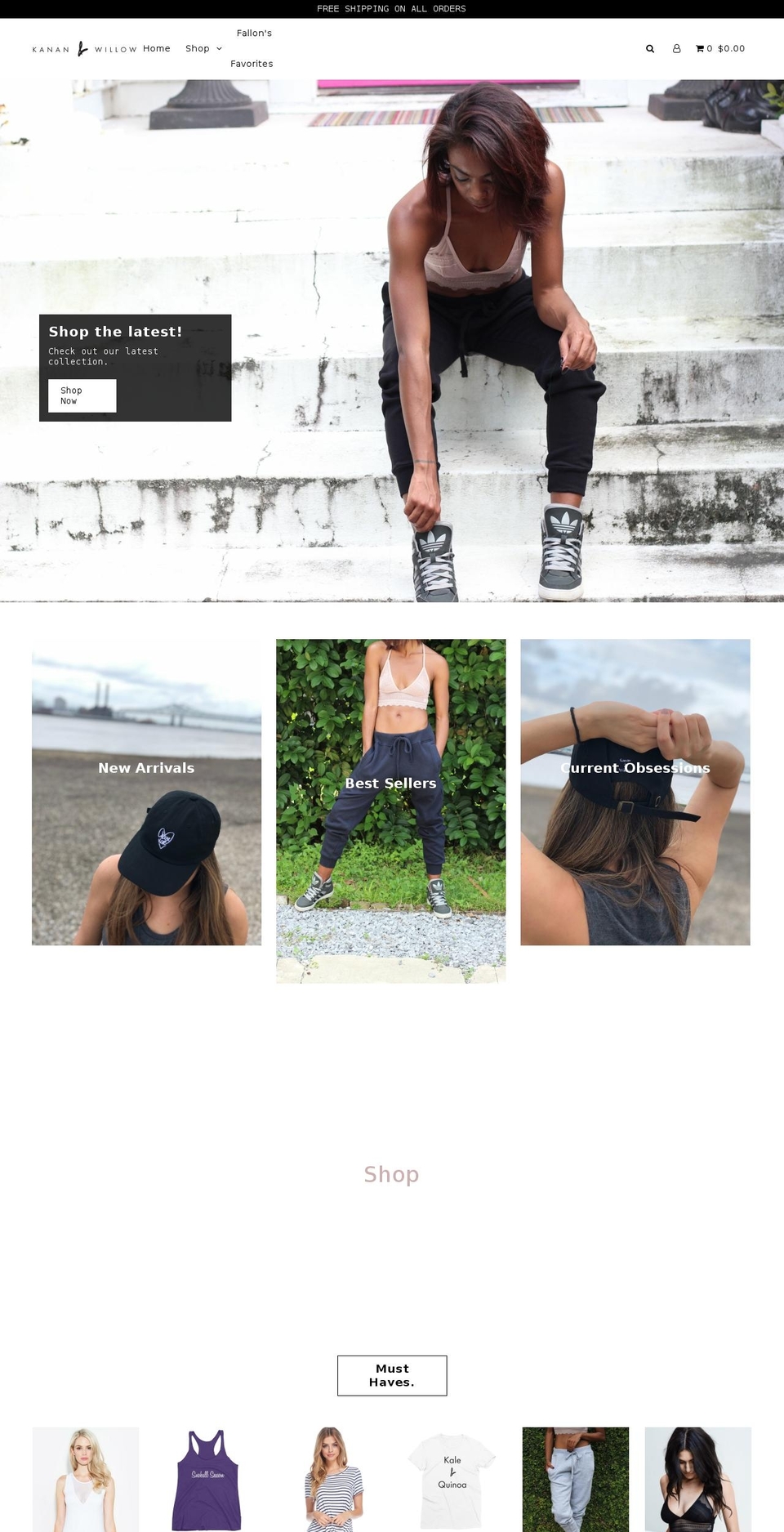 kananandwillow.us shopify website screenshot