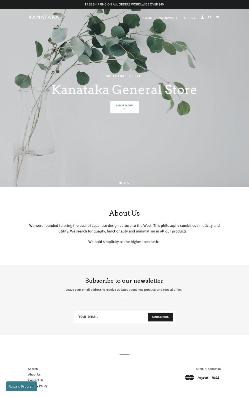 kanataka.com — Shopify storefront screenshot