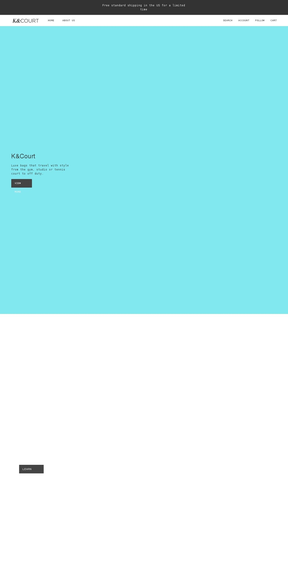 kandcourt.com — Shopify storefront screenshot