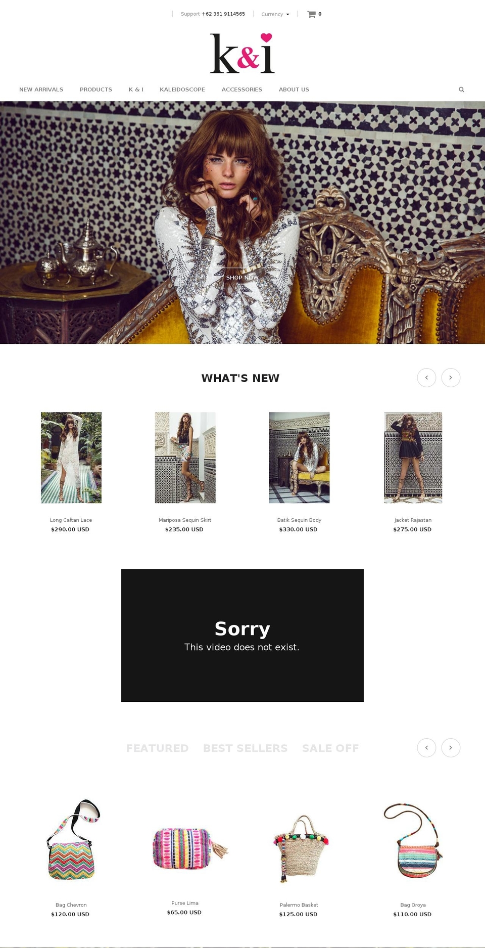 kandibali.com shopify website screenshot