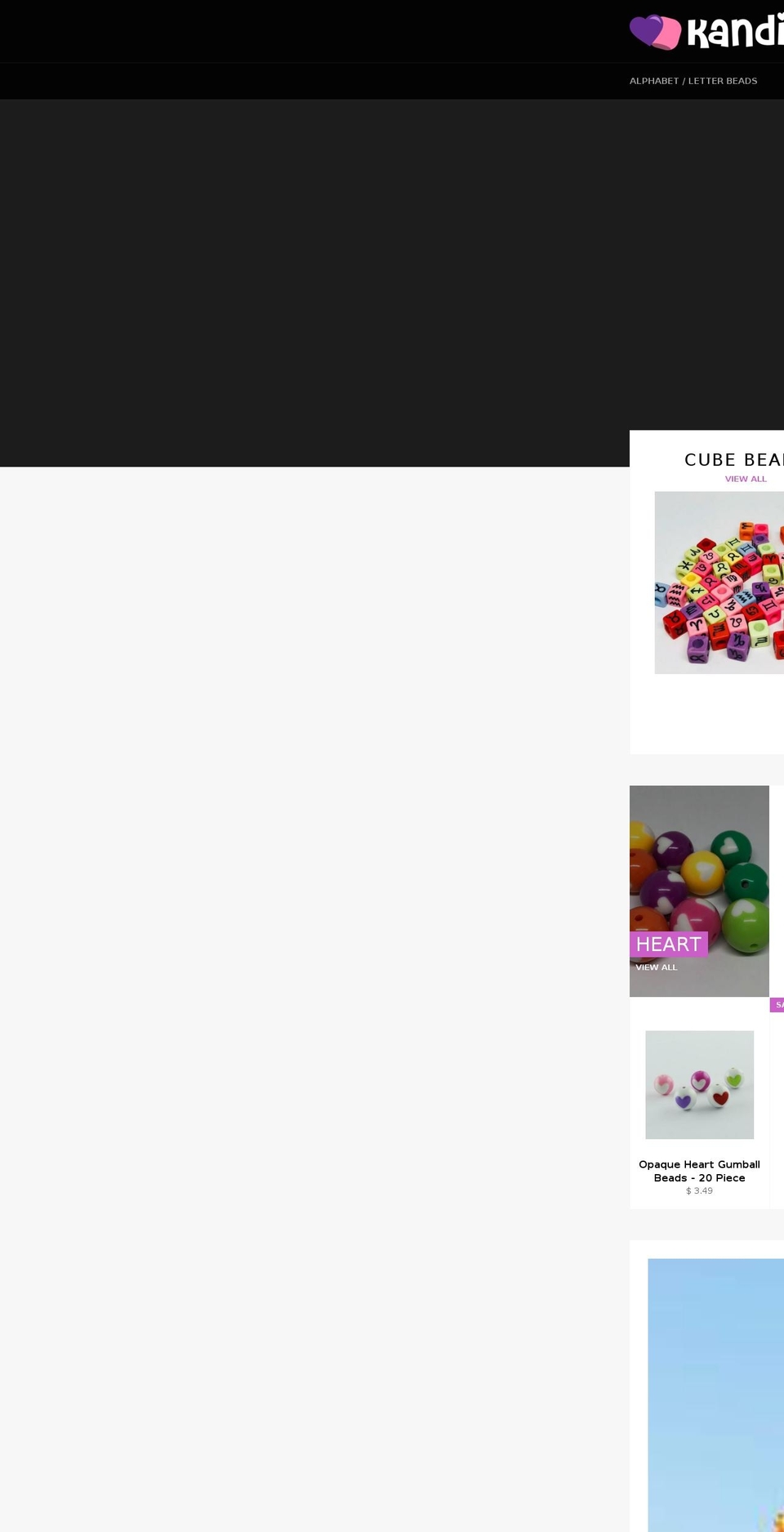 kandiravebeads.com — Shopify storefront screenshot
