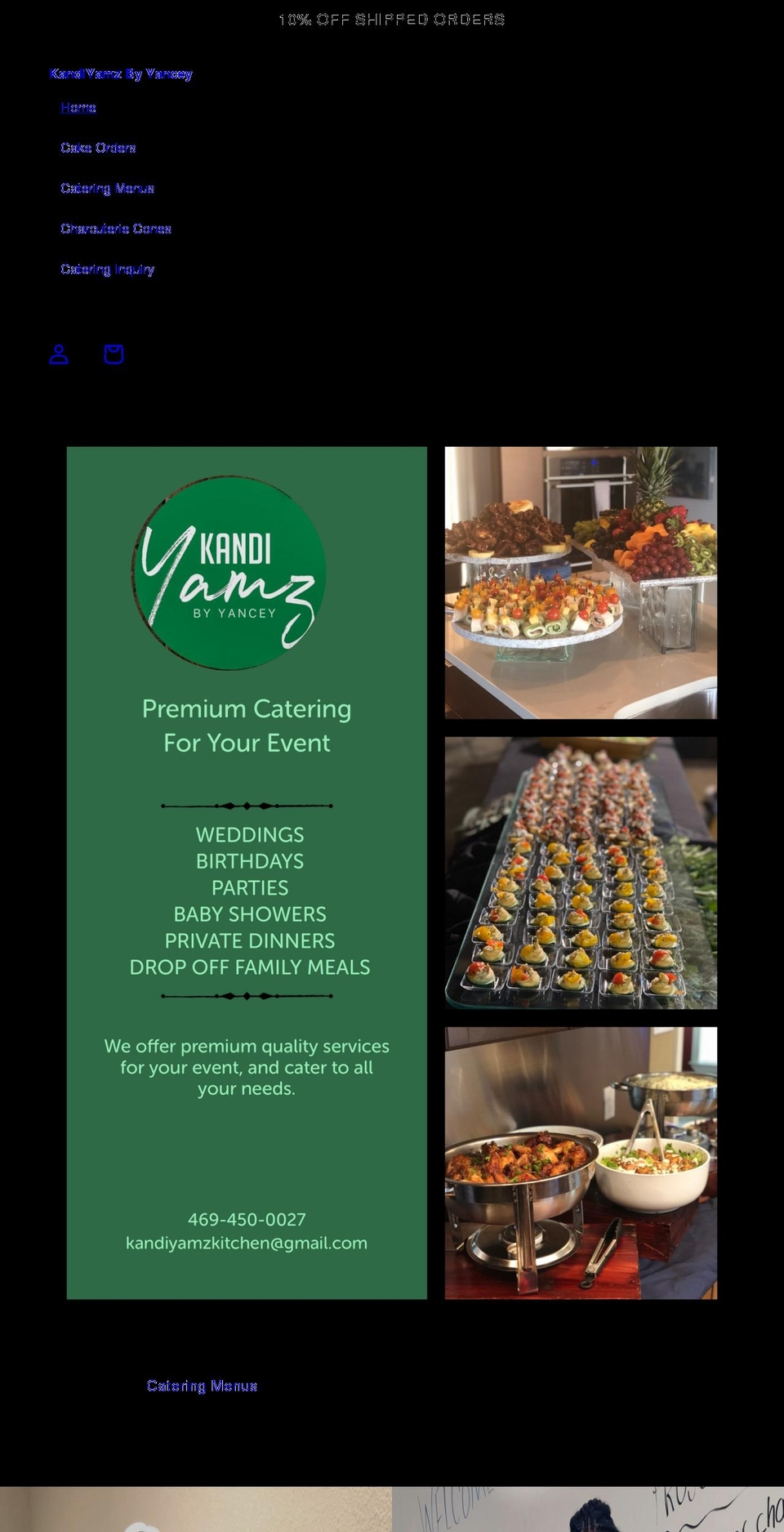 kandiyamzkitchen.com shopify website screenshot