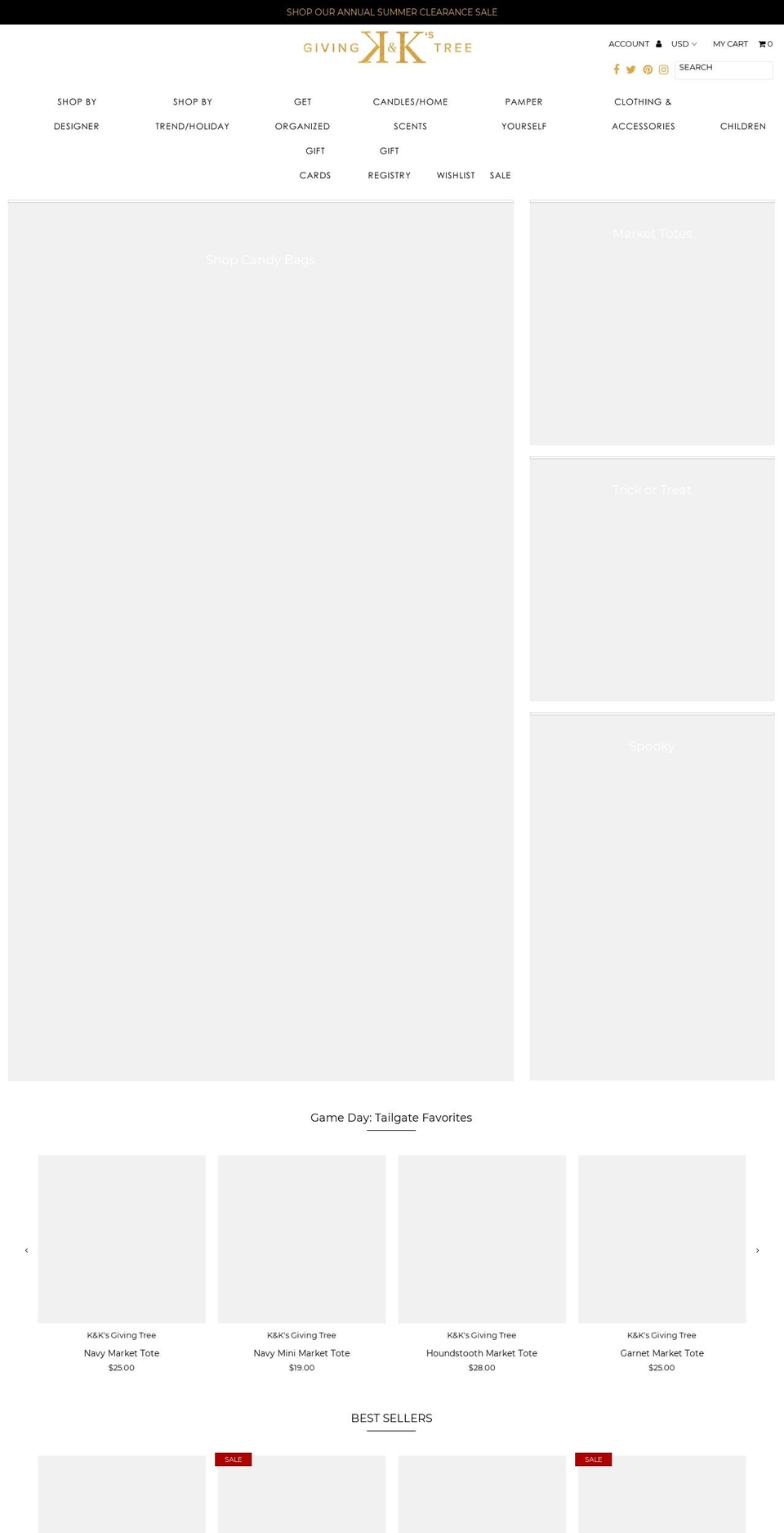 kandkgivingtree.com — Shopify storefront screenshot