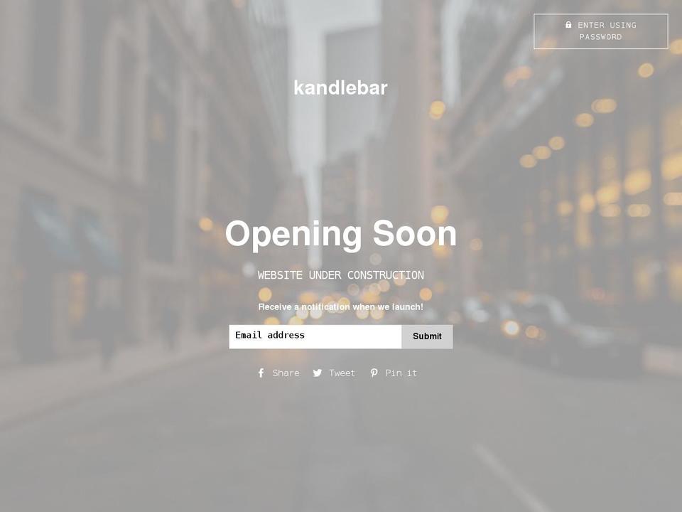 kandlebar.com shopify website screenshot