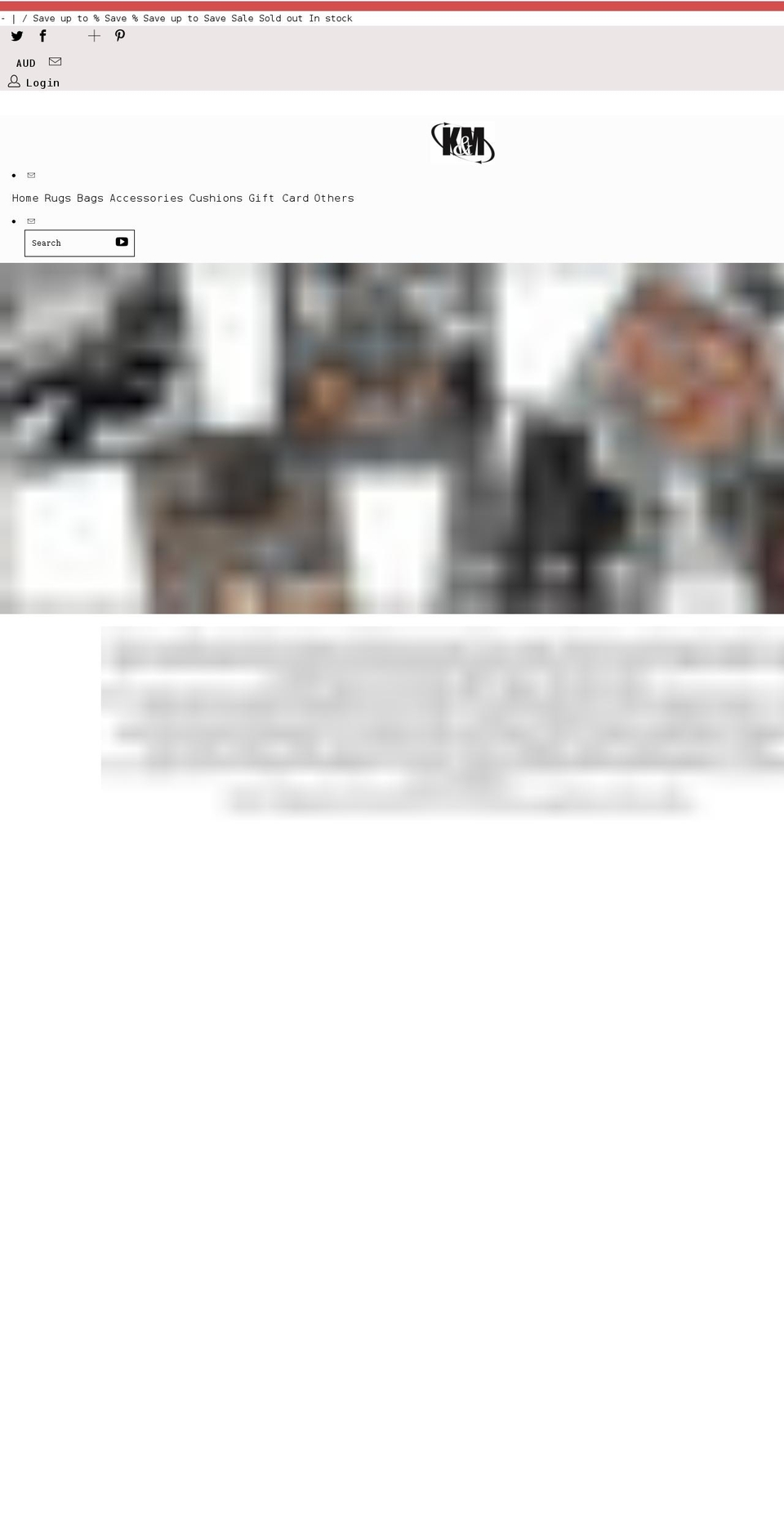 kandm.com.au shopify website screenshot
