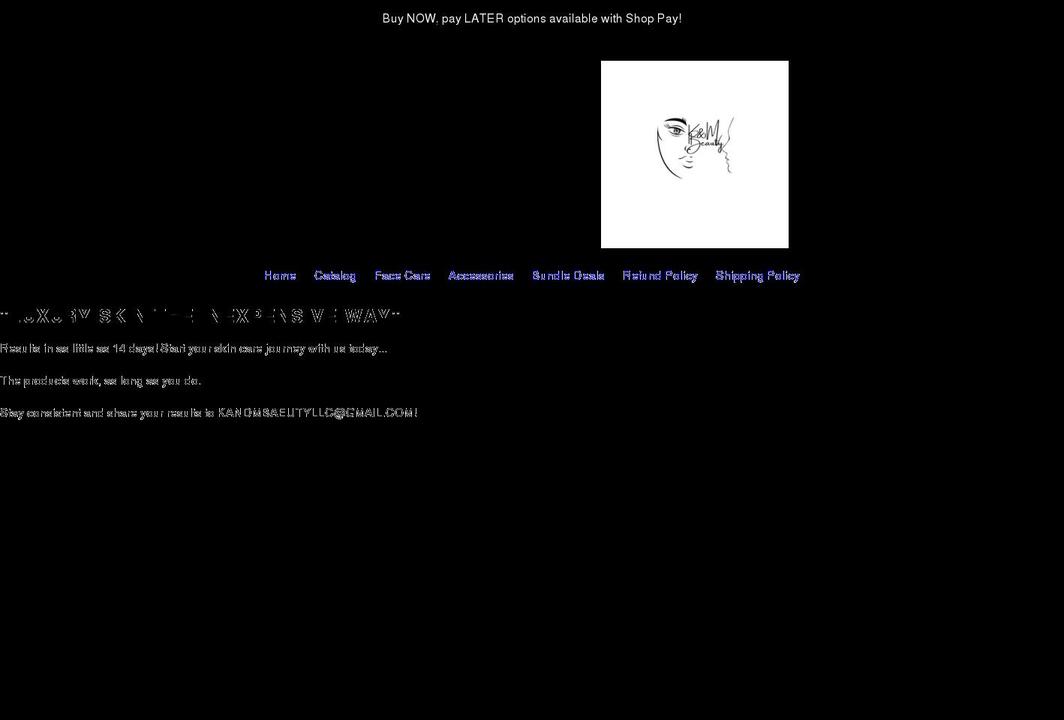 kandmbeauty.com shopify website screenshot
