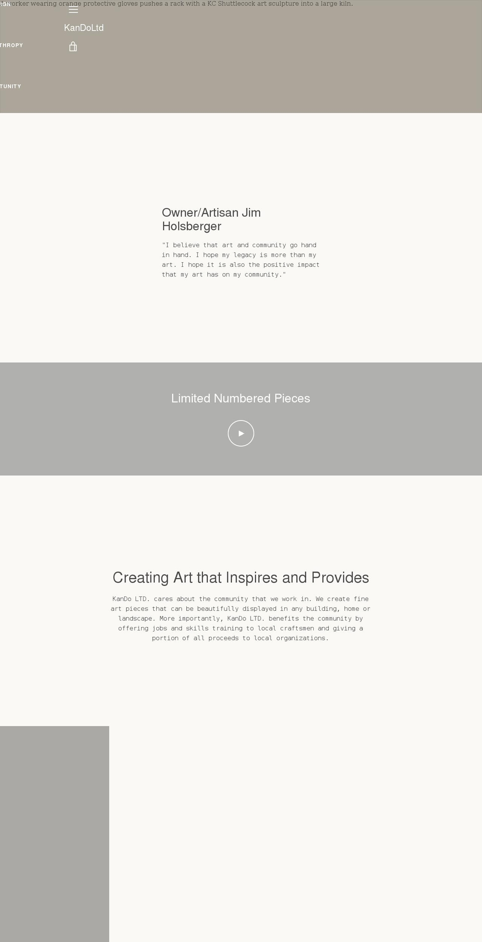 kandoltd.com shopify website screenshot