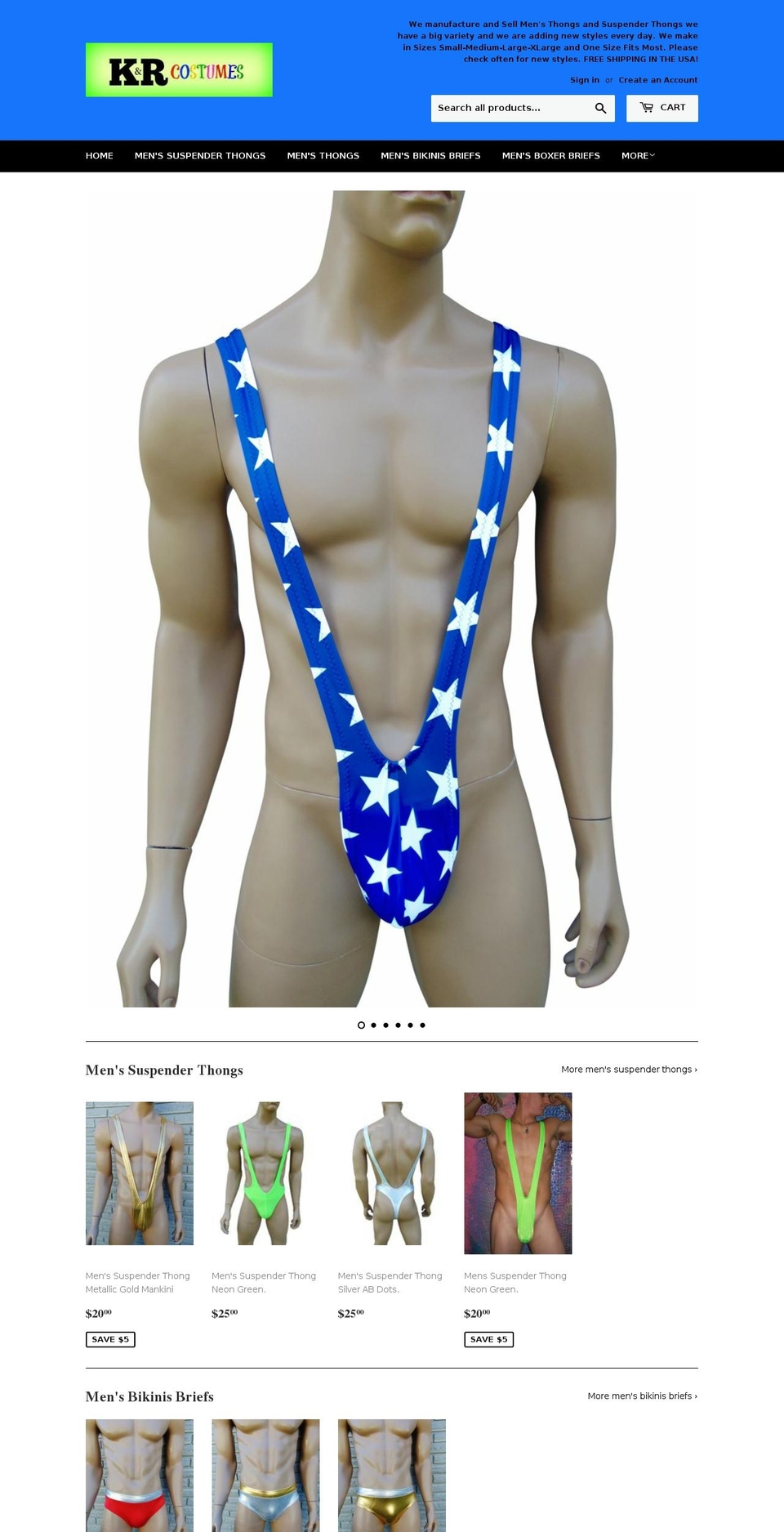 kandrcostumes.com shopify website screenshot