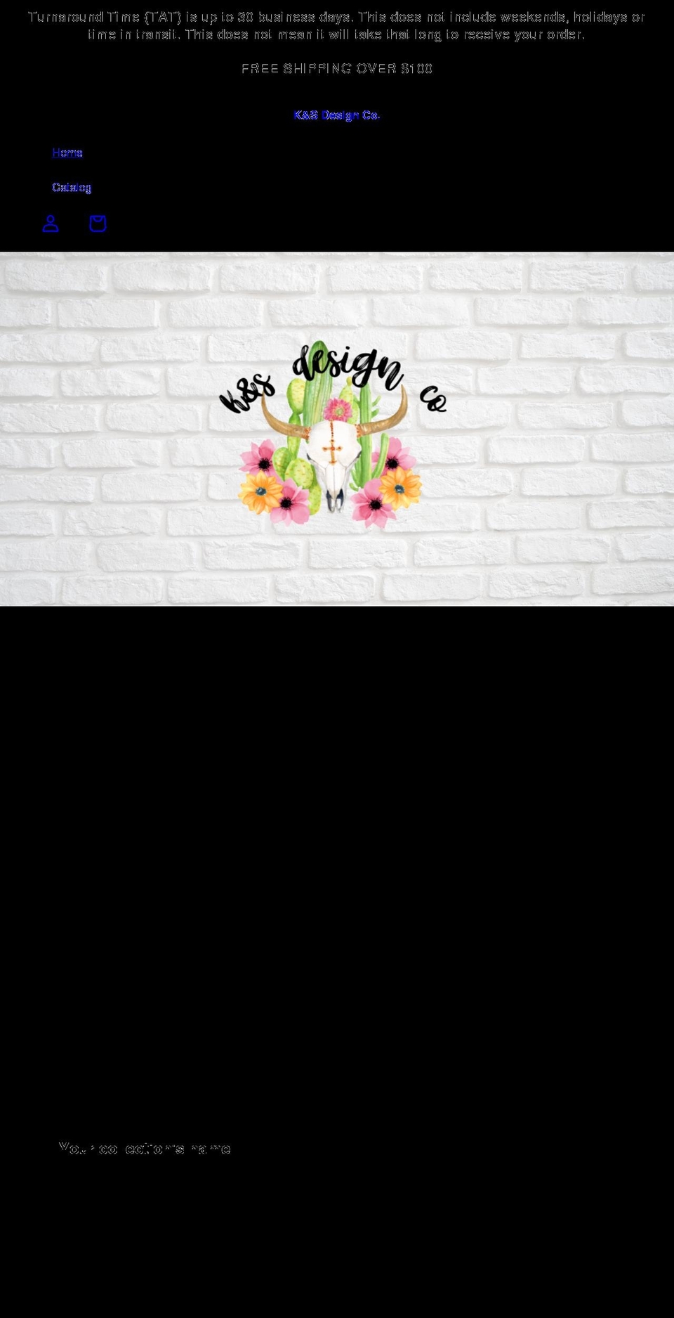 kandsdesignco.com shopify website screenshot