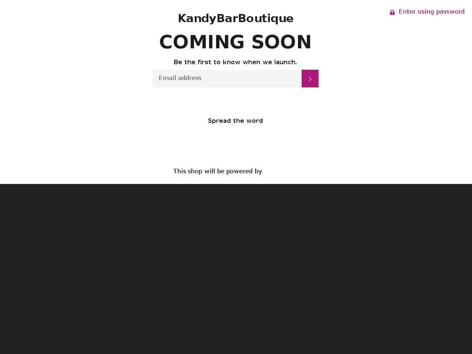 kandybarboutique.com — Shopify storefront screenshot