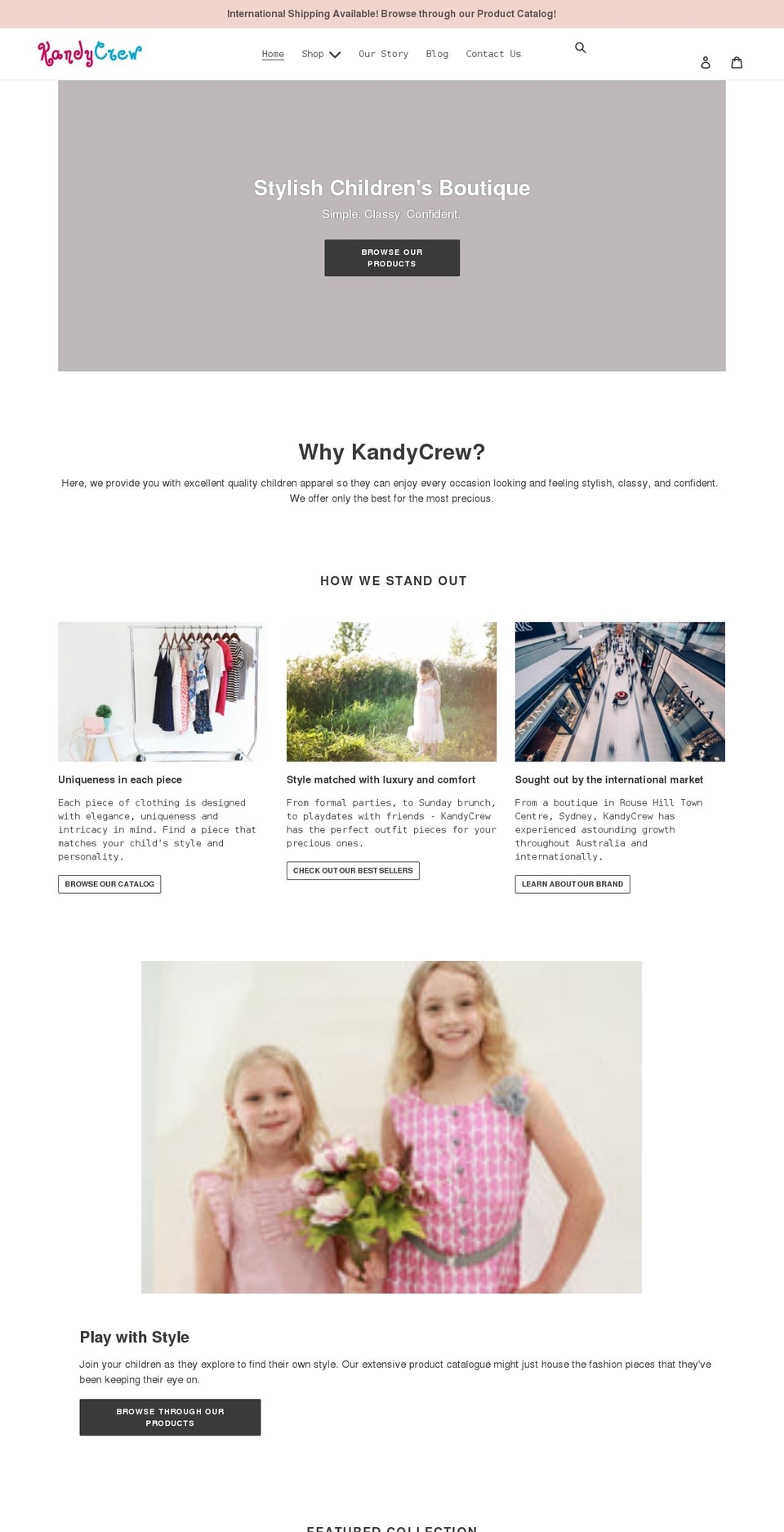 kandycrew.com.au shopify website screenshot