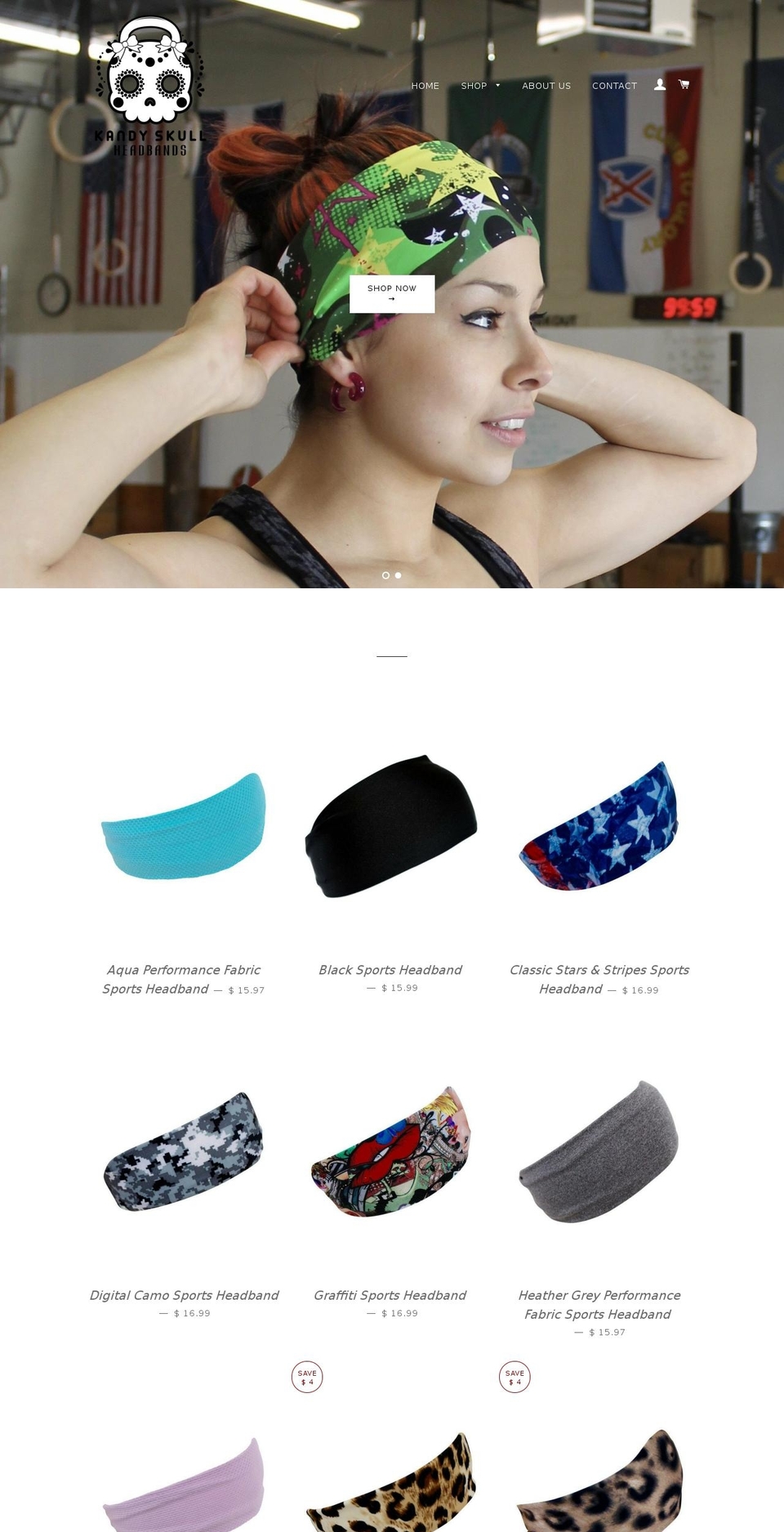 kandyskullheadbands.com shopify website screenshot