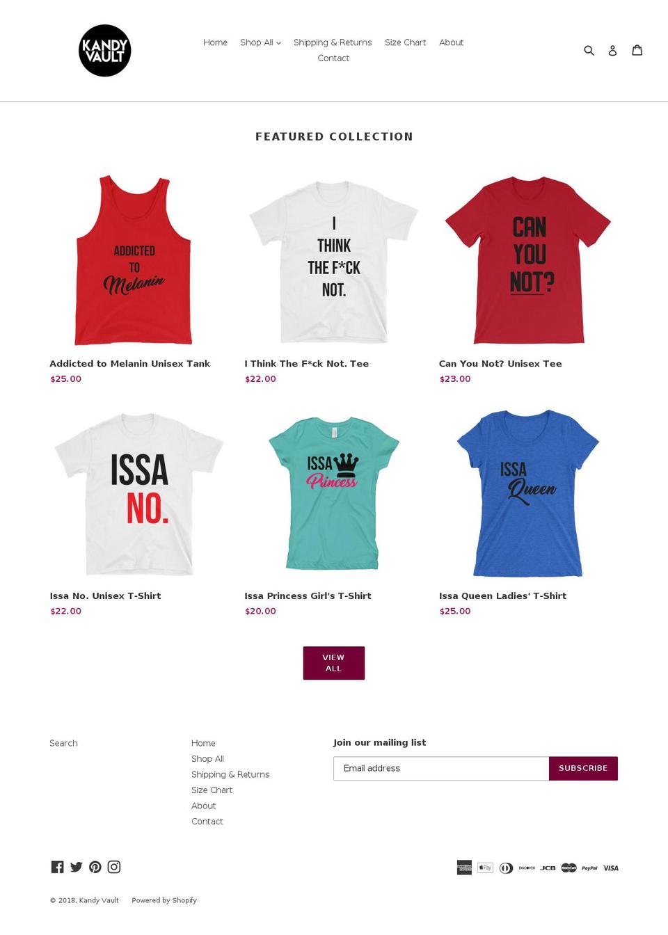 kandyvault.com — Shopify storefront screenshot
