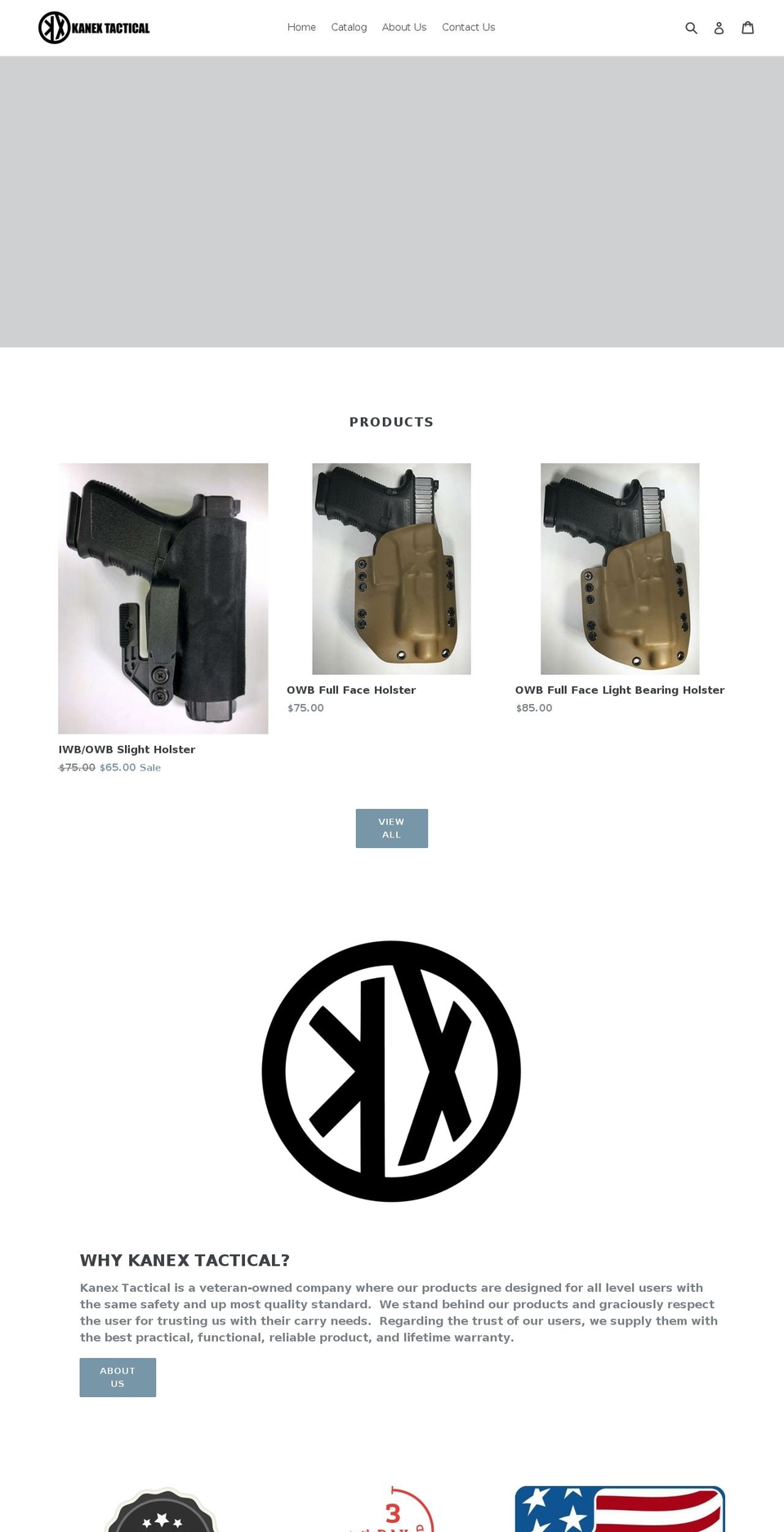 kanextactical.com — Shopify storefront screenshot