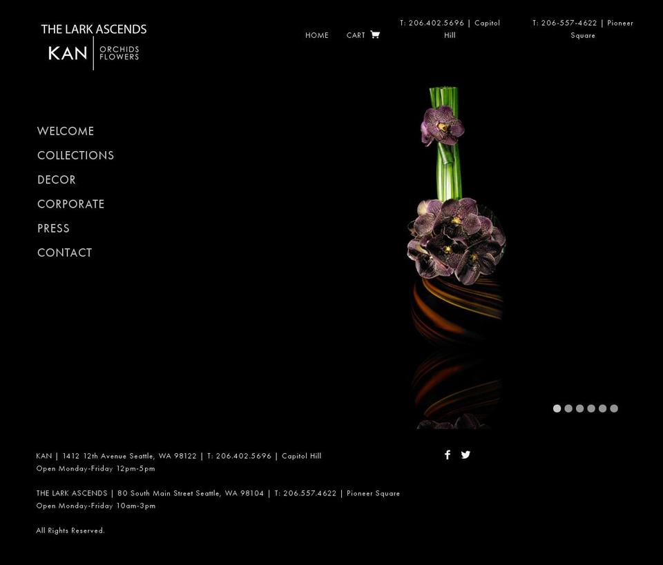 kanflowers.com shopify website screenshot