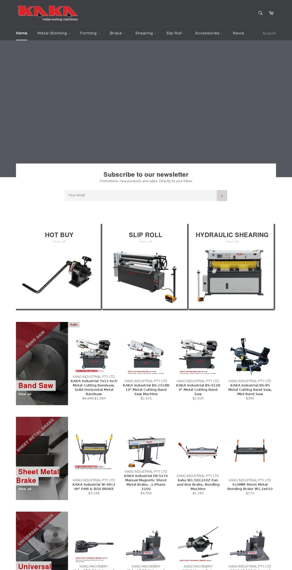 kang-machinery.myshopify.com shopify website screenshot