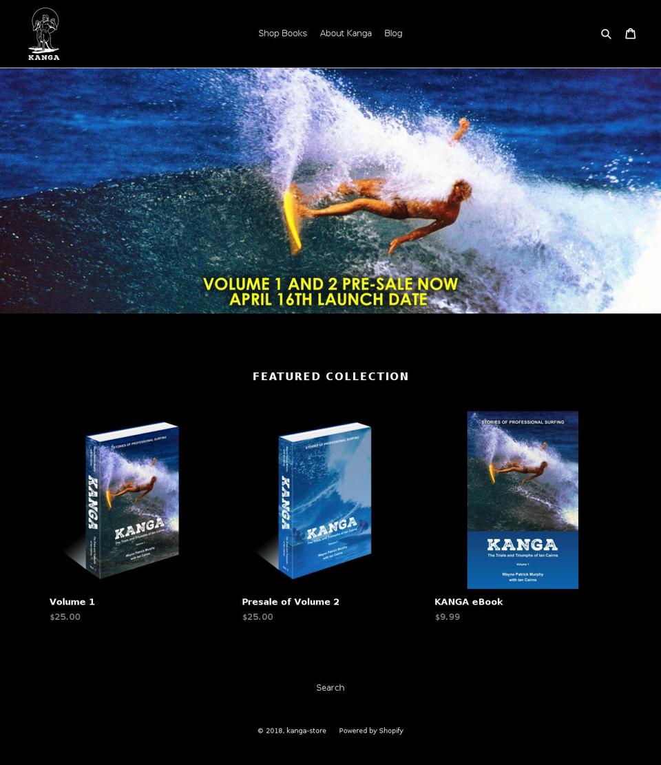 kangacairns.com — Shopify storefront screenshot