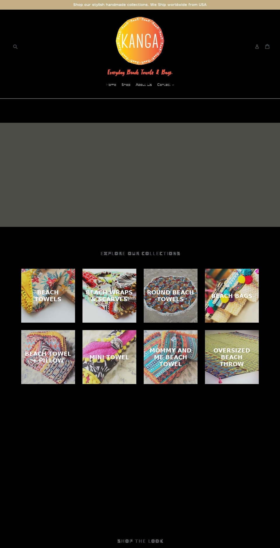 kangafashionshop.com shopify website screenshot