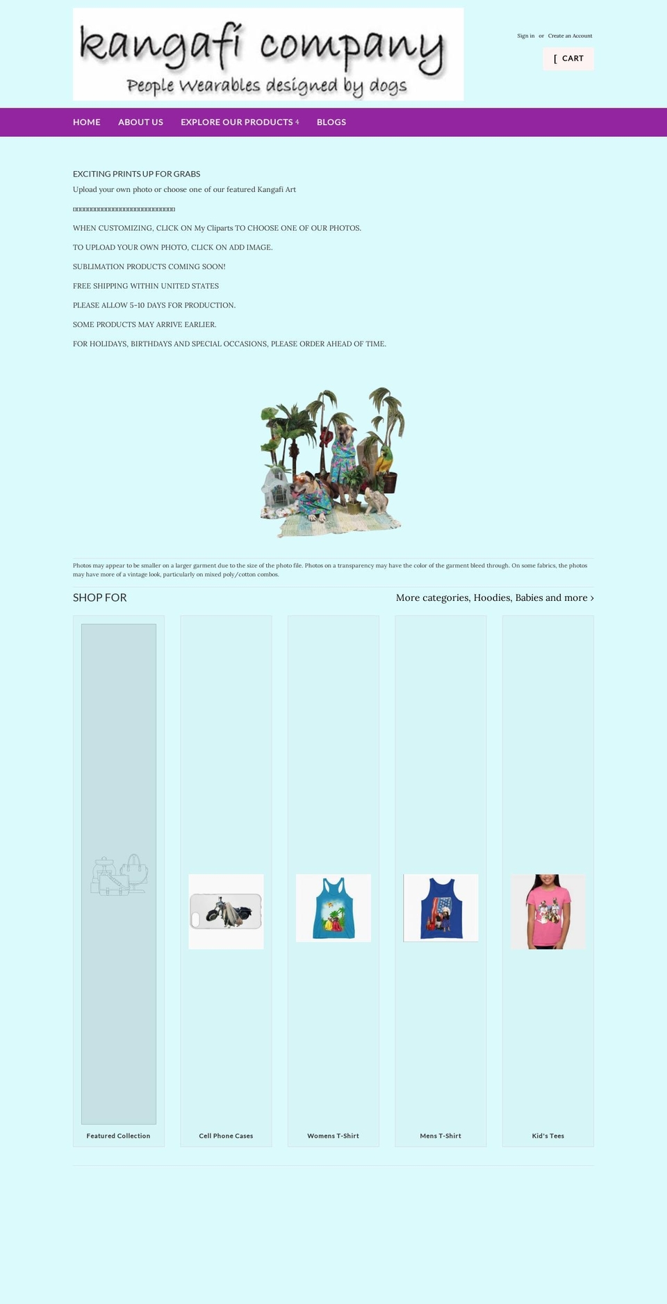 kangaficompany.com shopify website screenshot