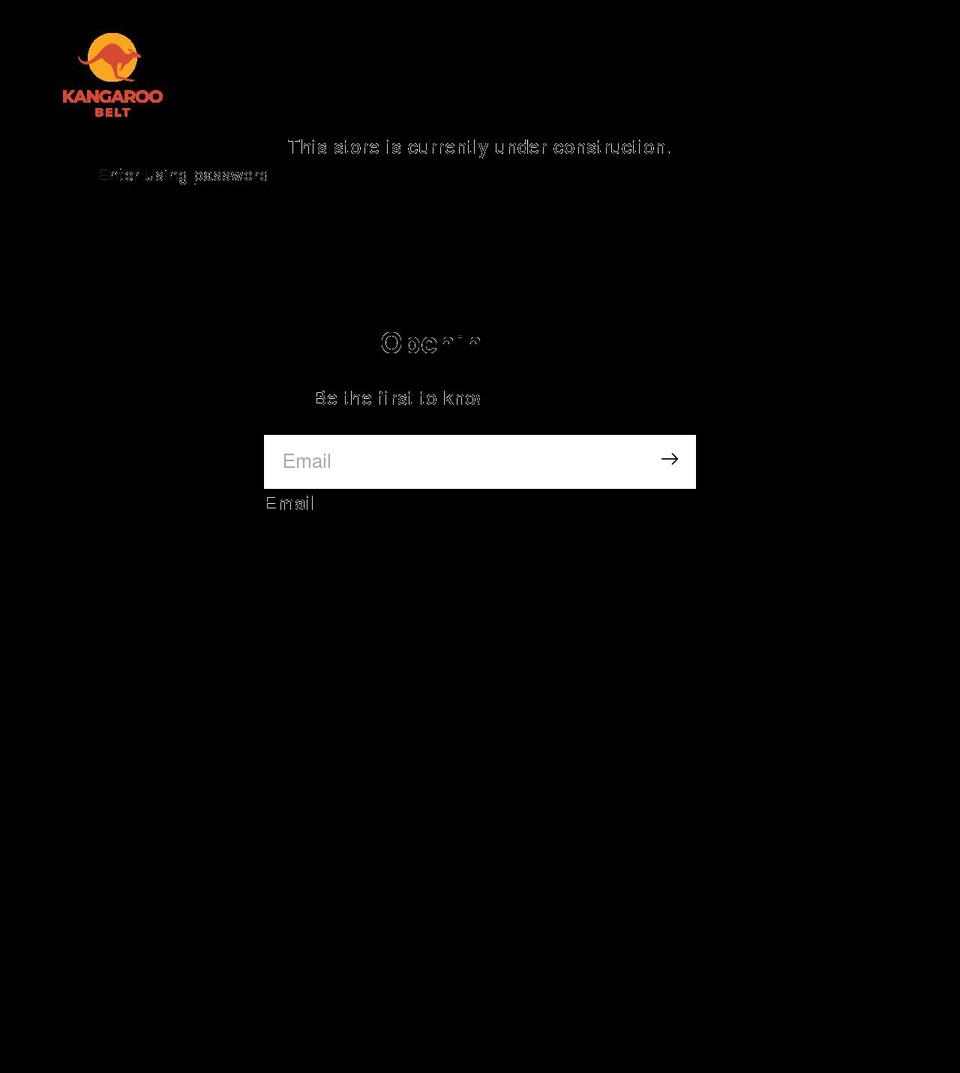 kangaroobelt.com shopify website screenshot