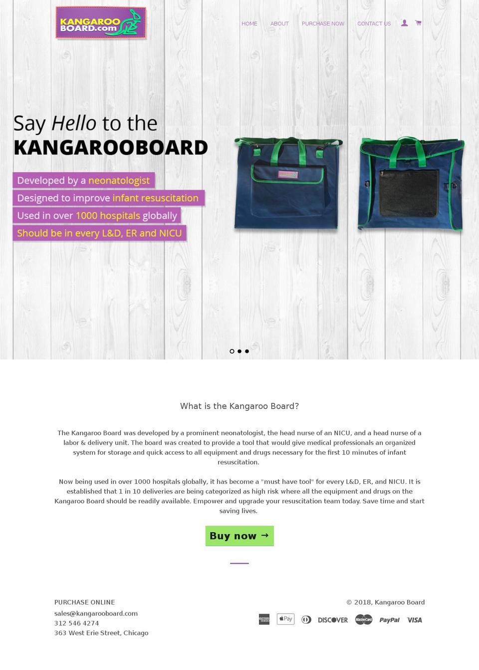 kangarooboard.com shopify website screenshot