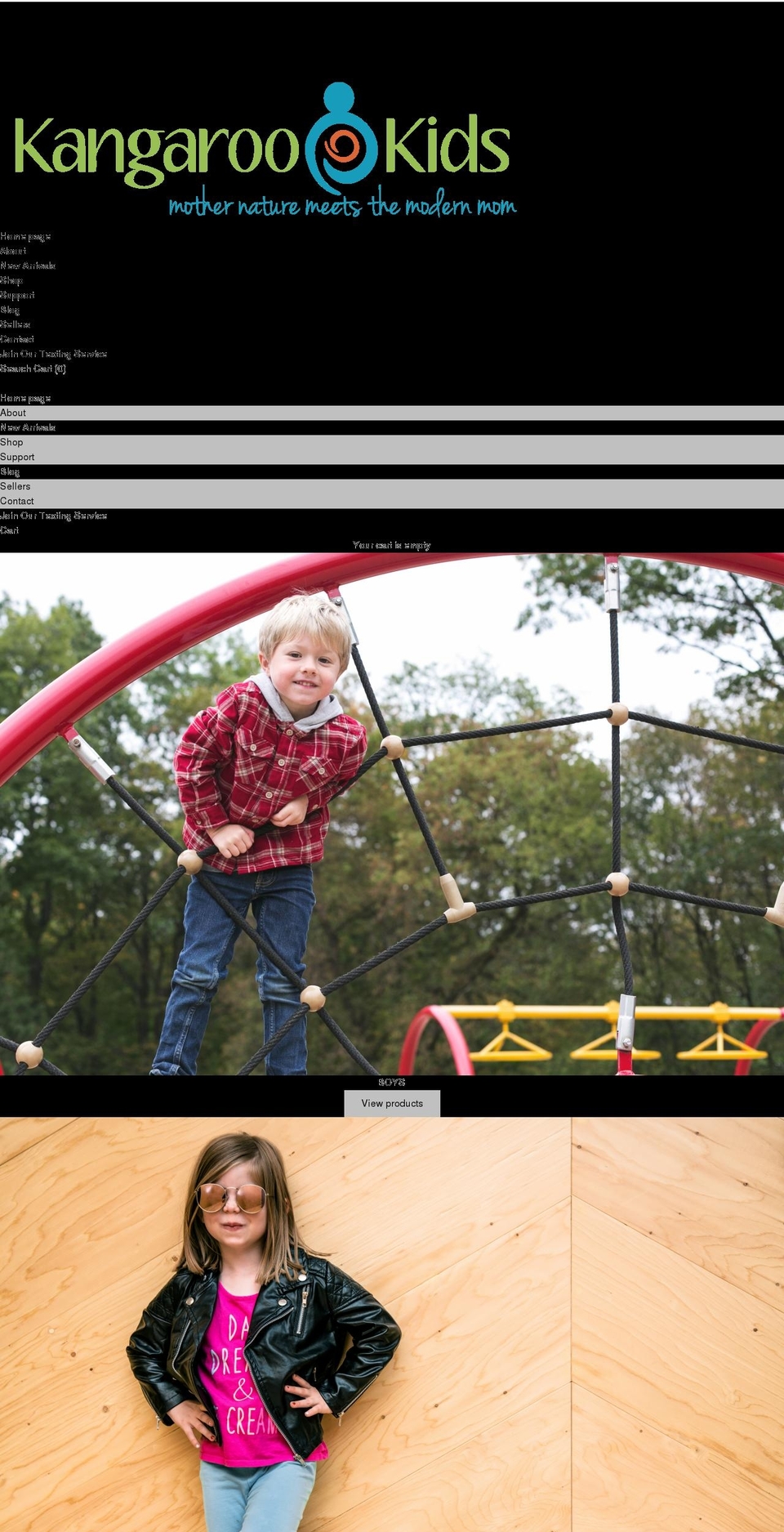kangarookidsonline.com shopify website screenshot