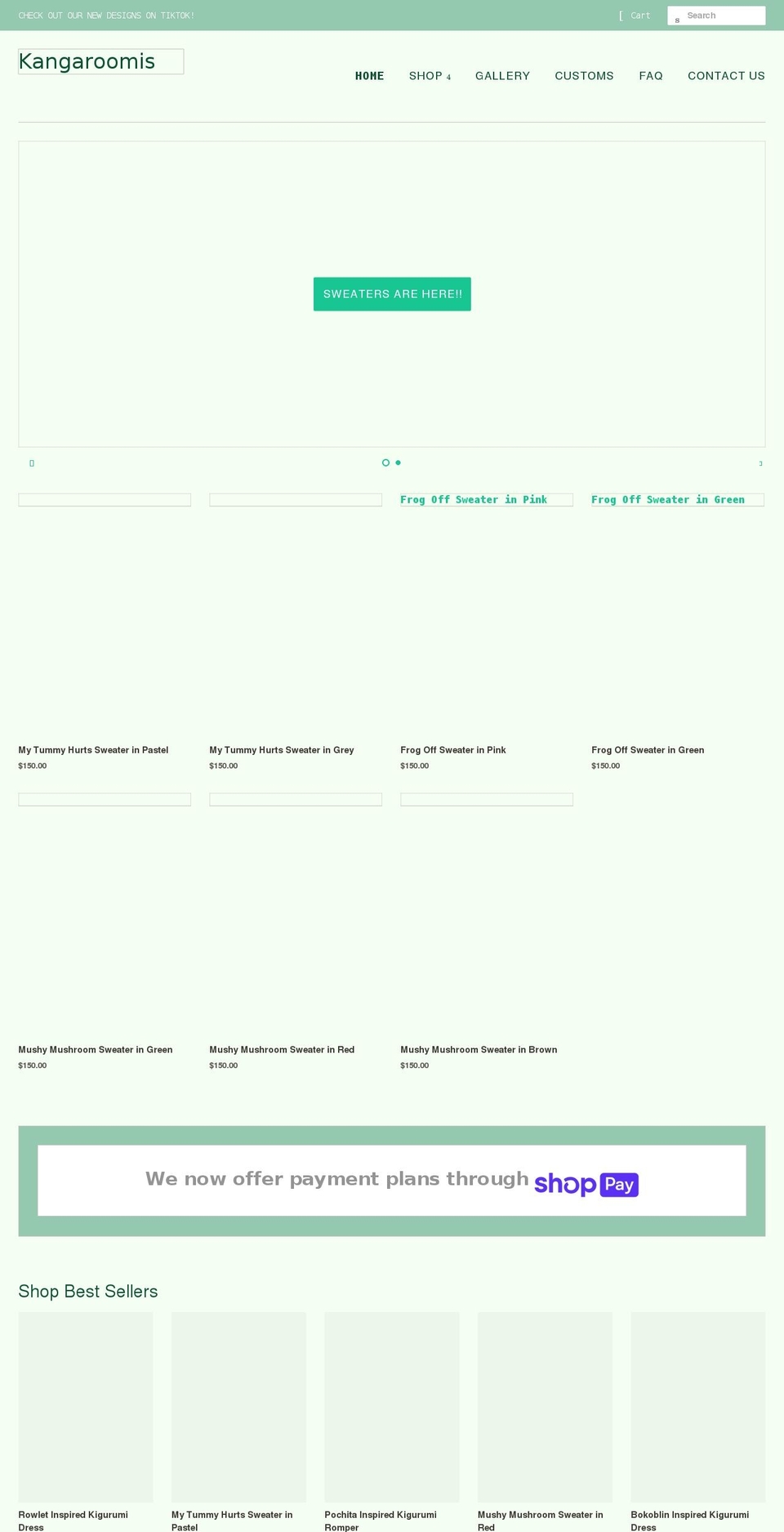 kangaroomis.com shopify website screenshot