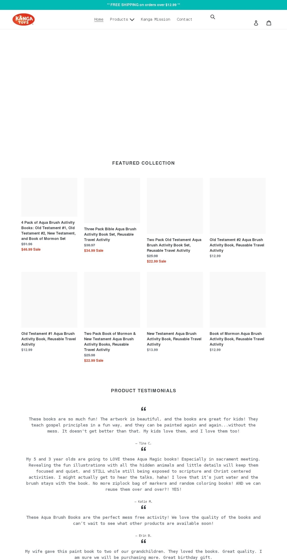 kangatoys.com shopify website screenshot