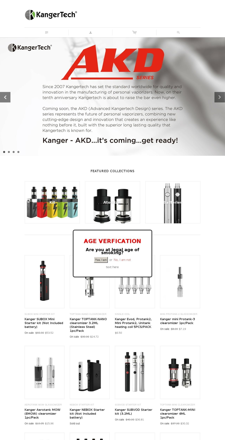 kangerretail.com shopify website screenshot