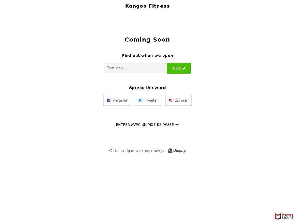kangoo-fitness.com shopify website screenshot