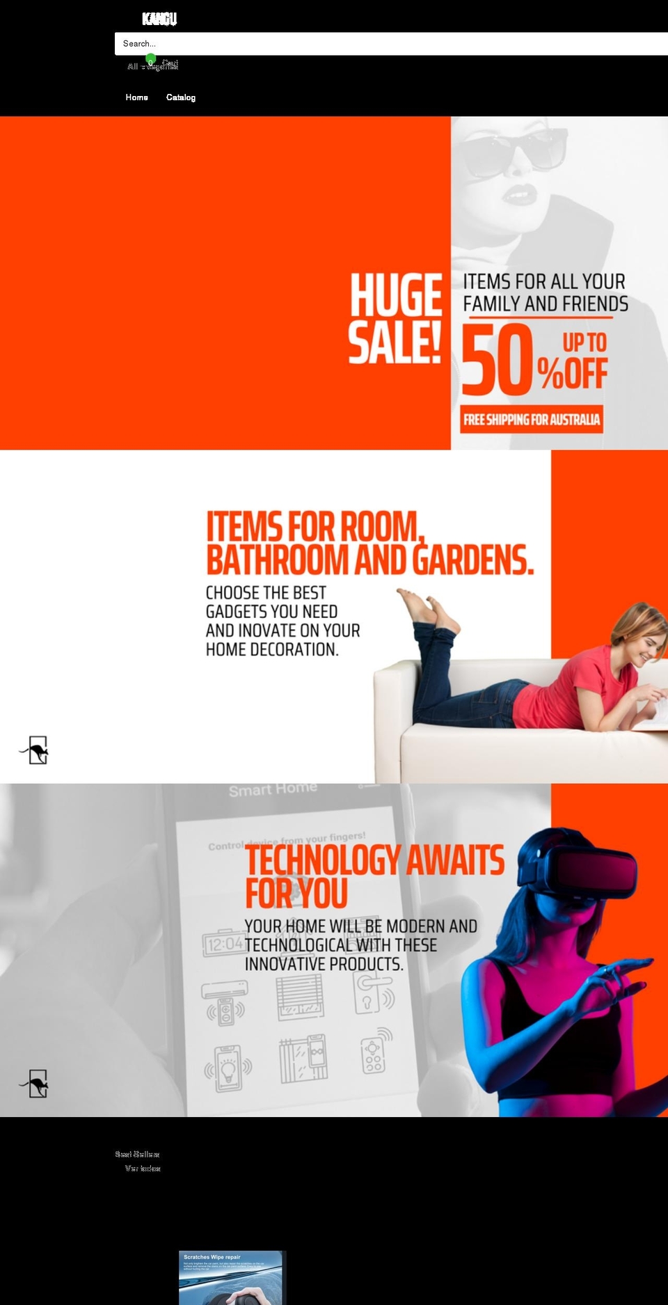 kangustore.com shopify website screenshot