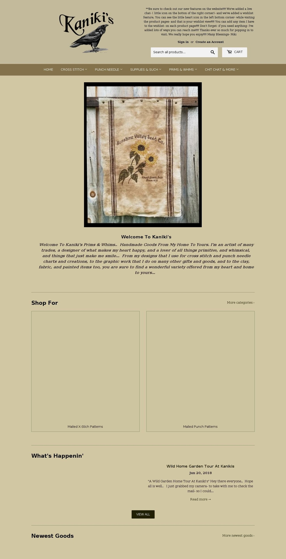 kanikis.com shopify website screenshot