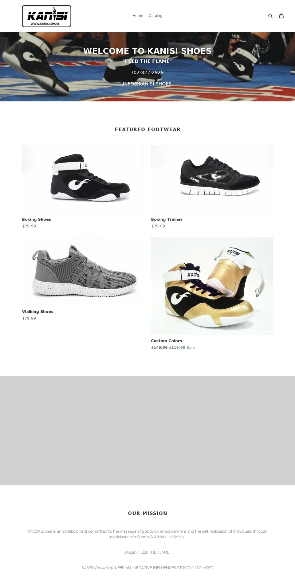 kanisi.shoes shopify website screenshot