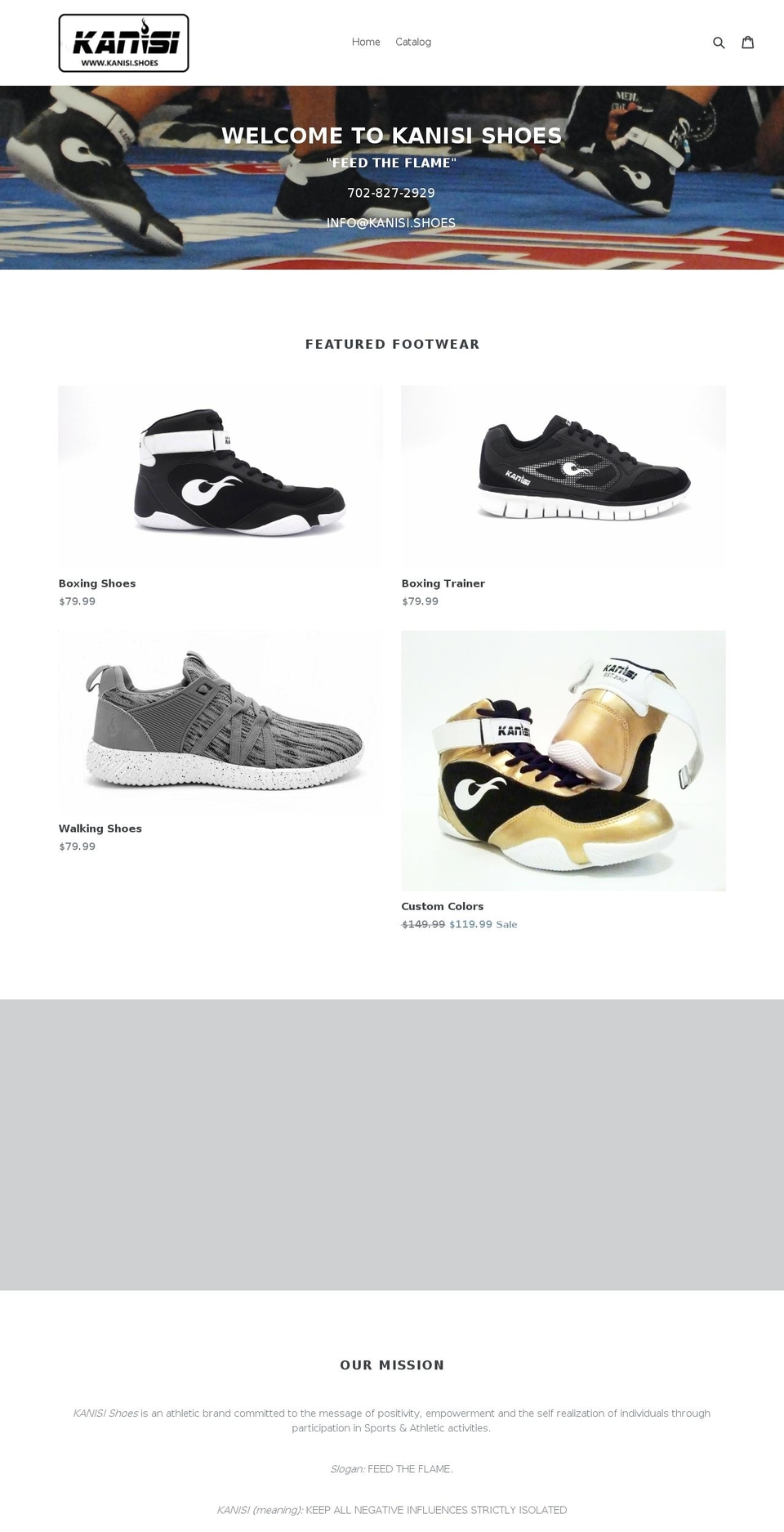 kanisishoes.com — Shopify storefront screenshot