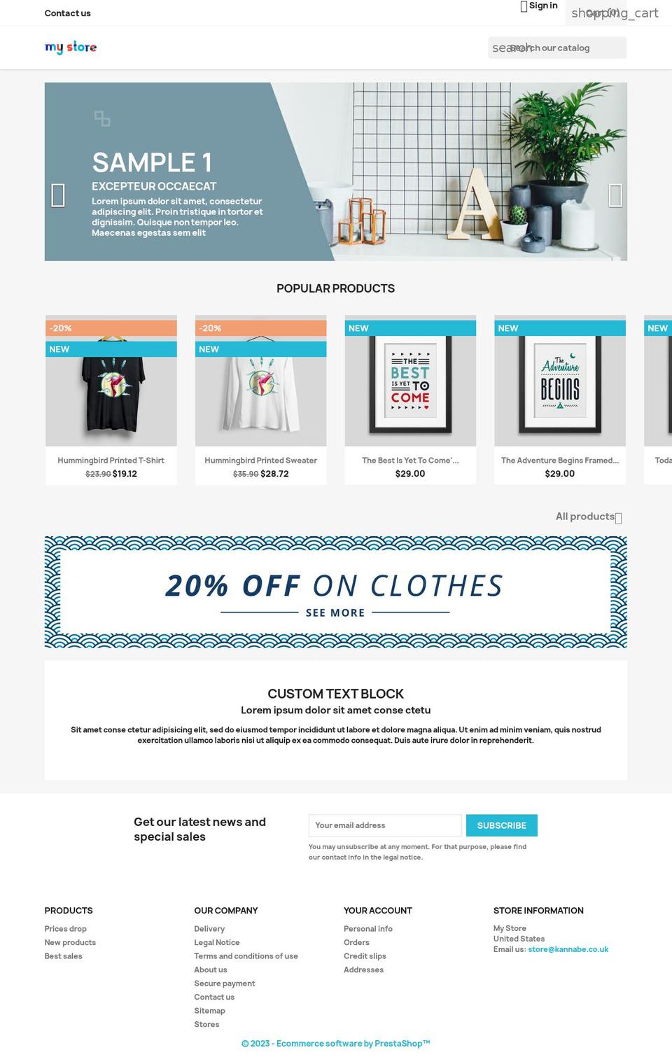 Venedor- Shopify theme site example kannabe.co.uk