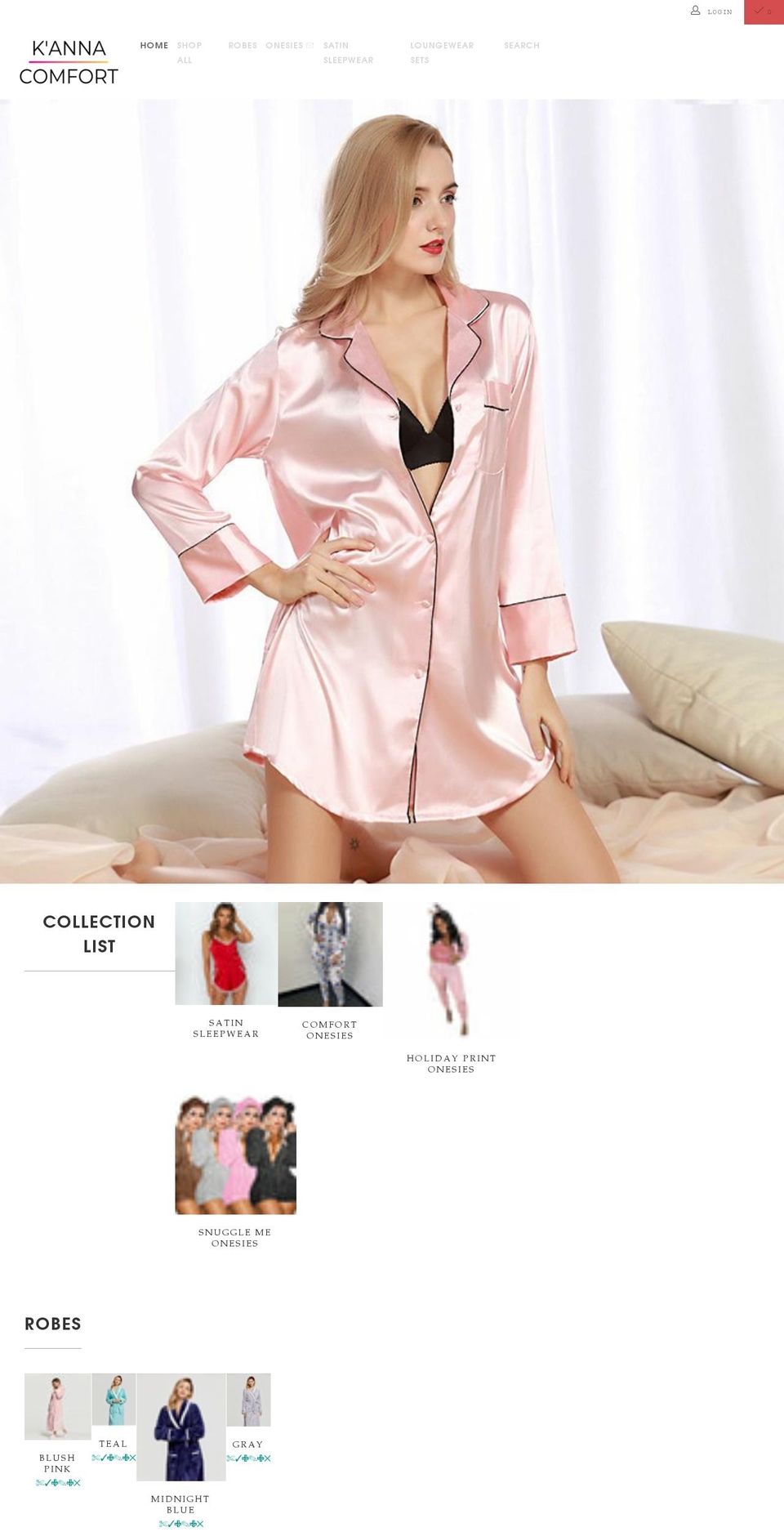 kannacomfort.com shopify website screenshot