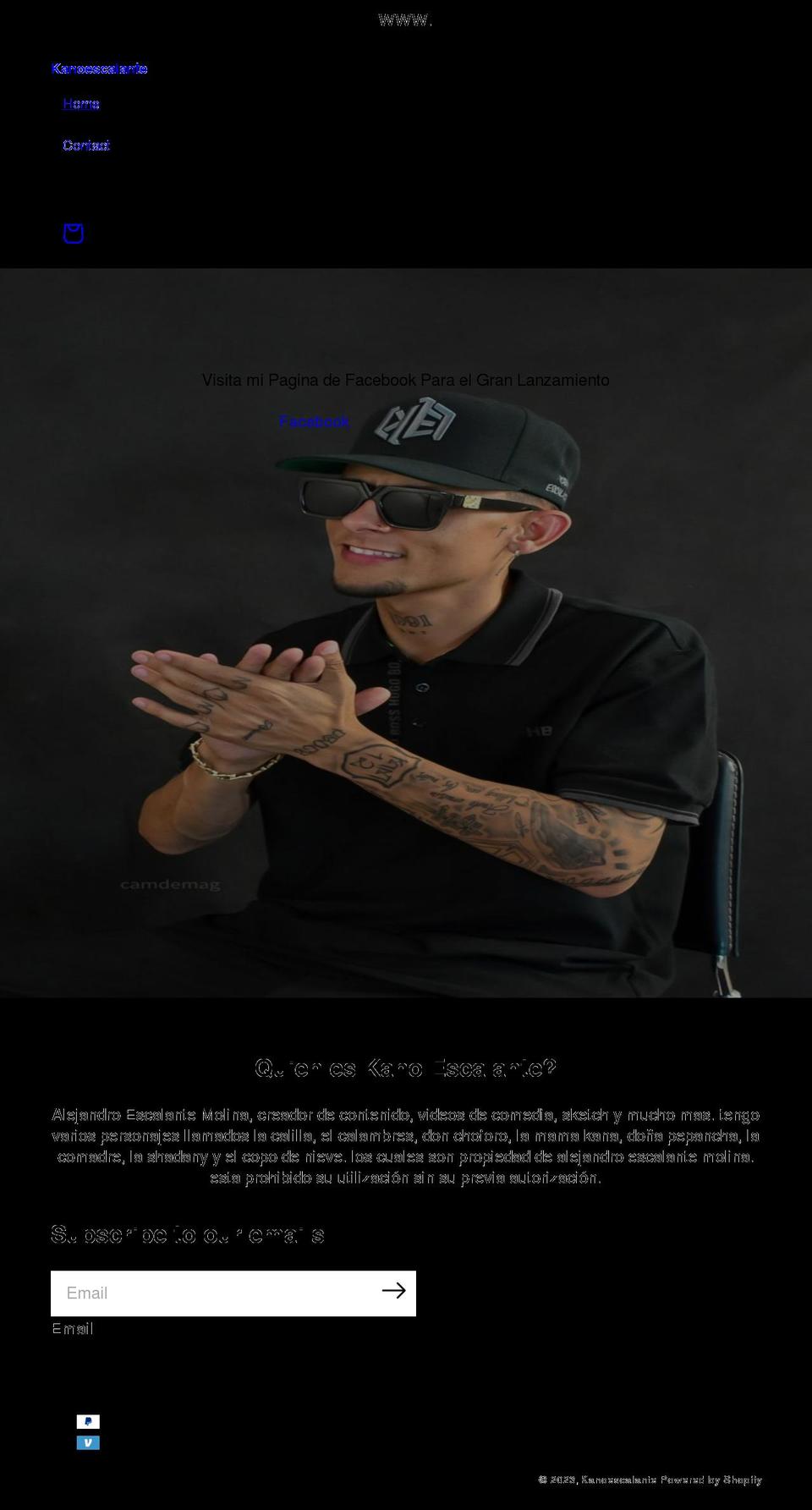 kanoescalante.com shopify website screenshot