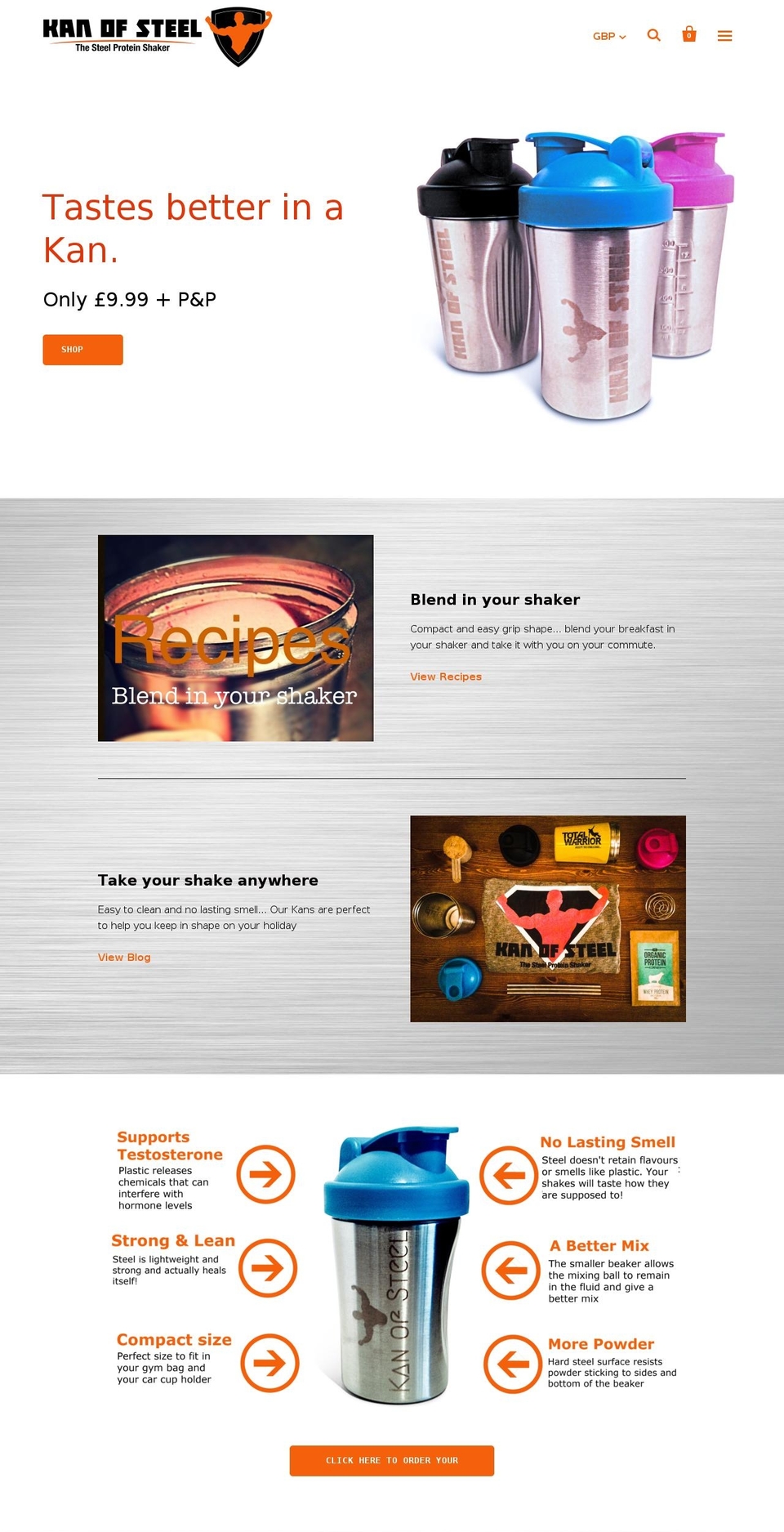 kanofsteel.com shopify website screenshot