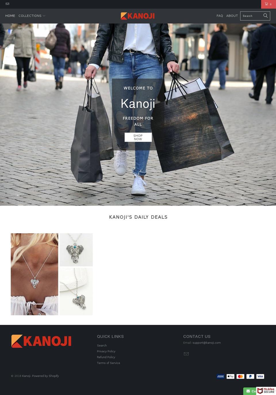 kanoji.com — Shopify storefront screenshot
