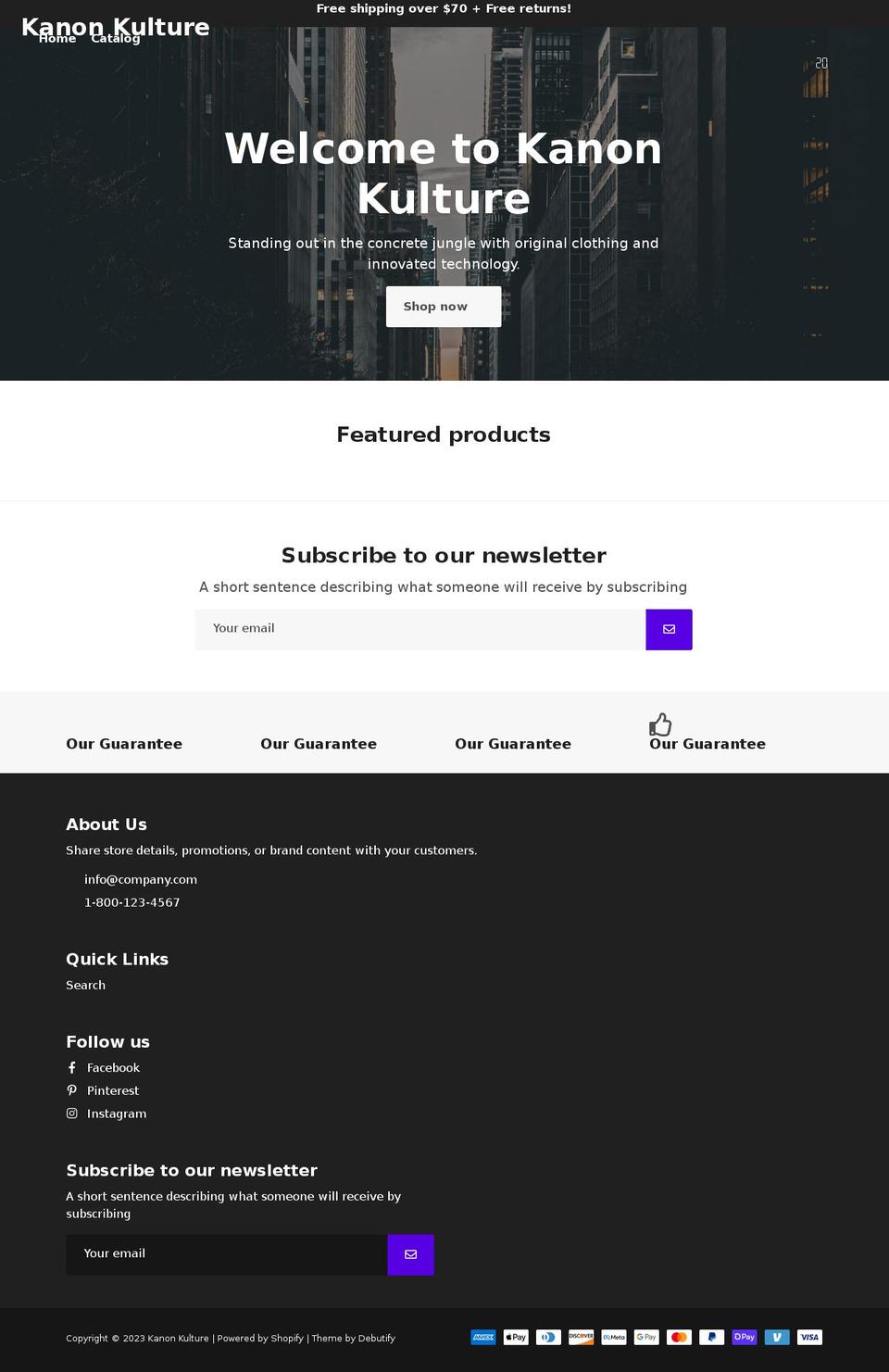 kanon-kulture.myshopify.com shopify website screenshot