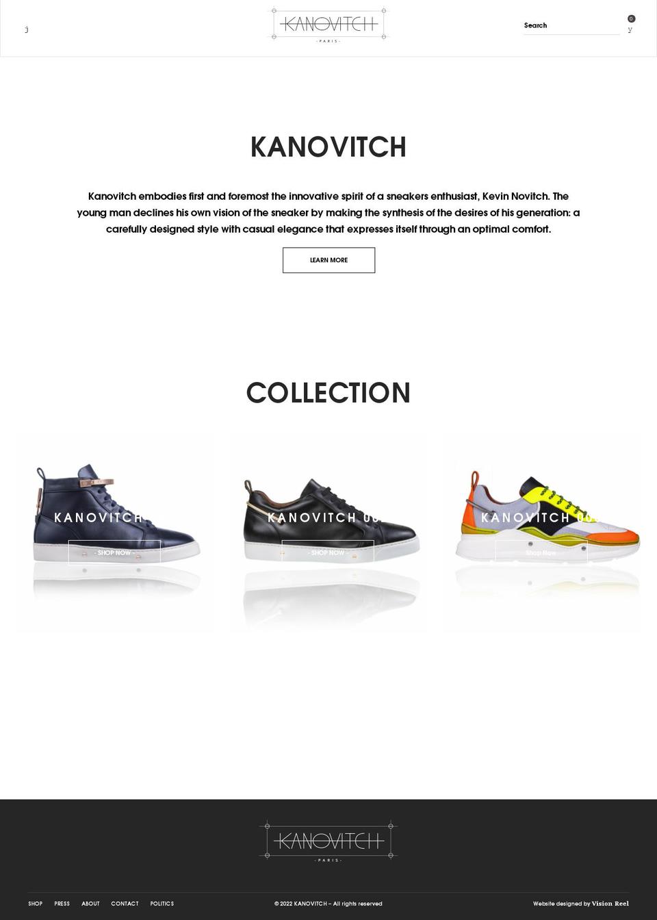 kanovitch.com shopify website screenshot