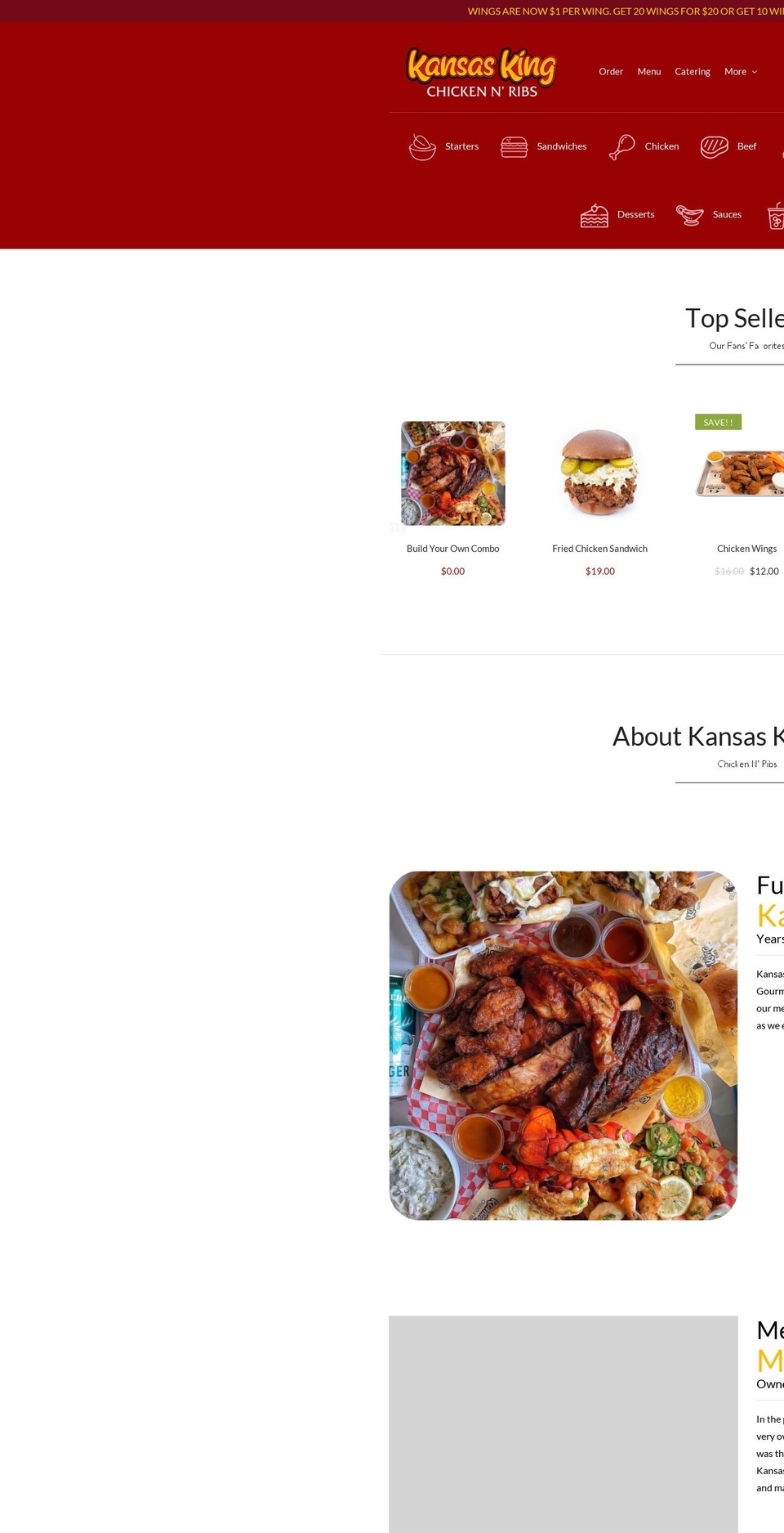 kansasking.com shopify website screenshot