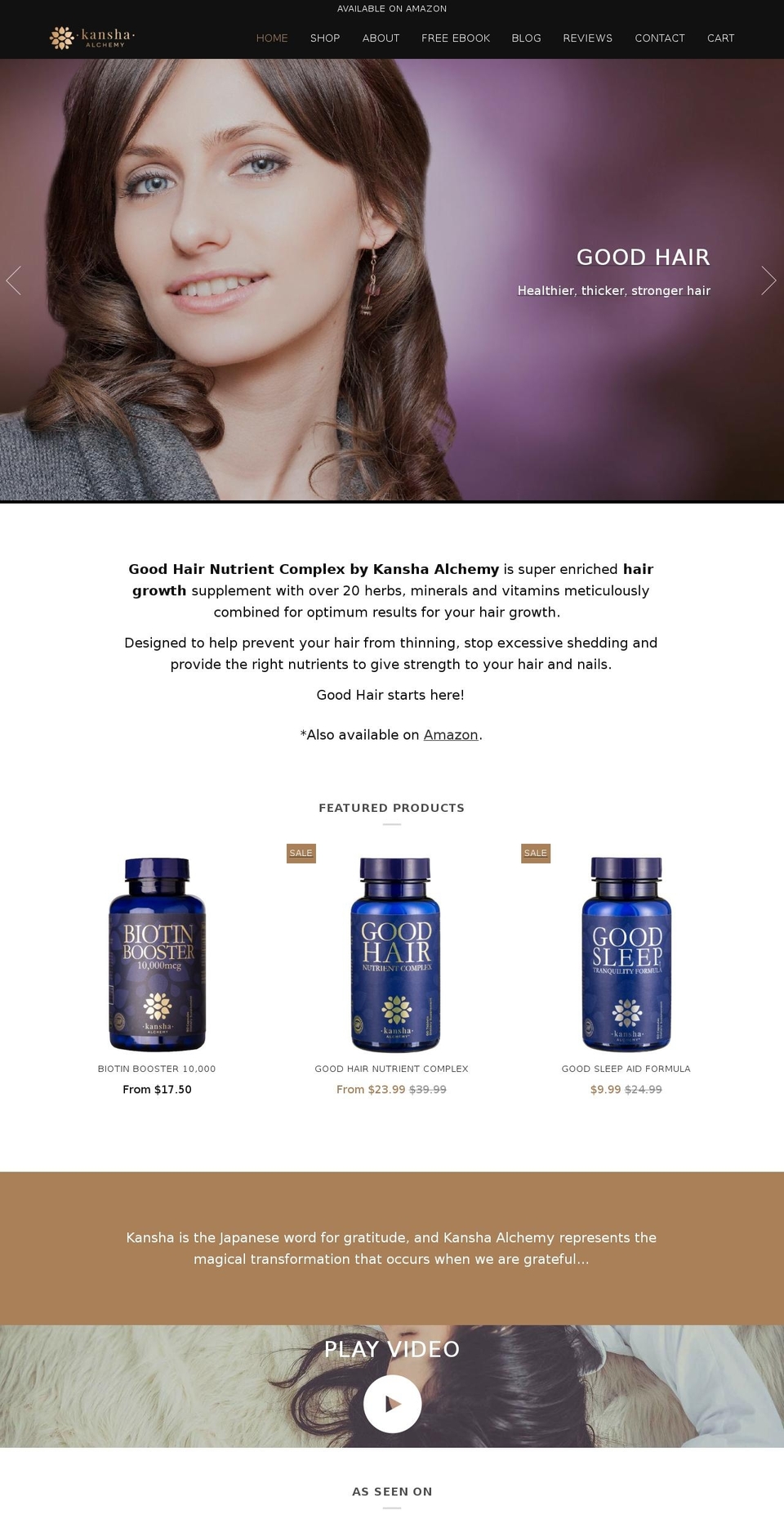 kanshabrands.com — Shopify storefront screenshot