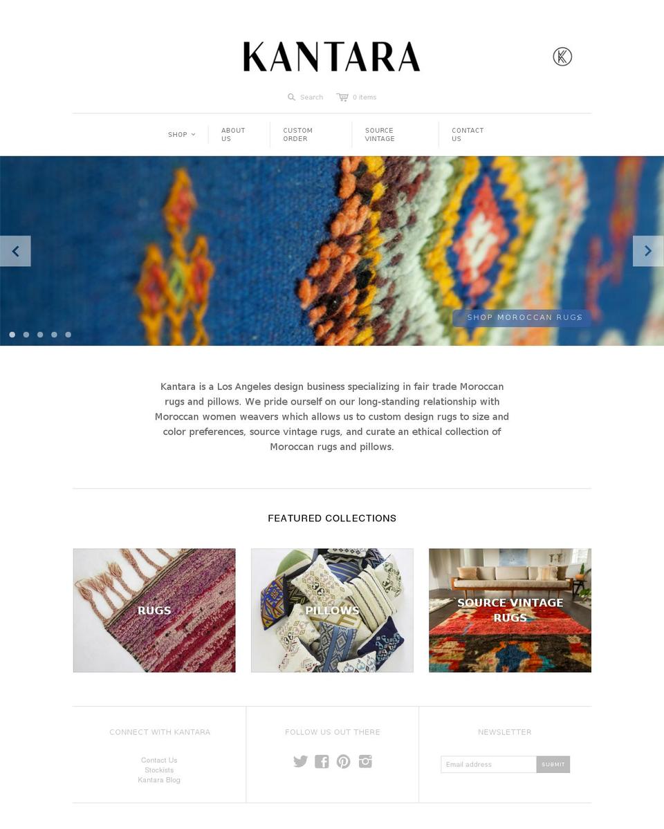 kantararugs.com shopify website screenshot
