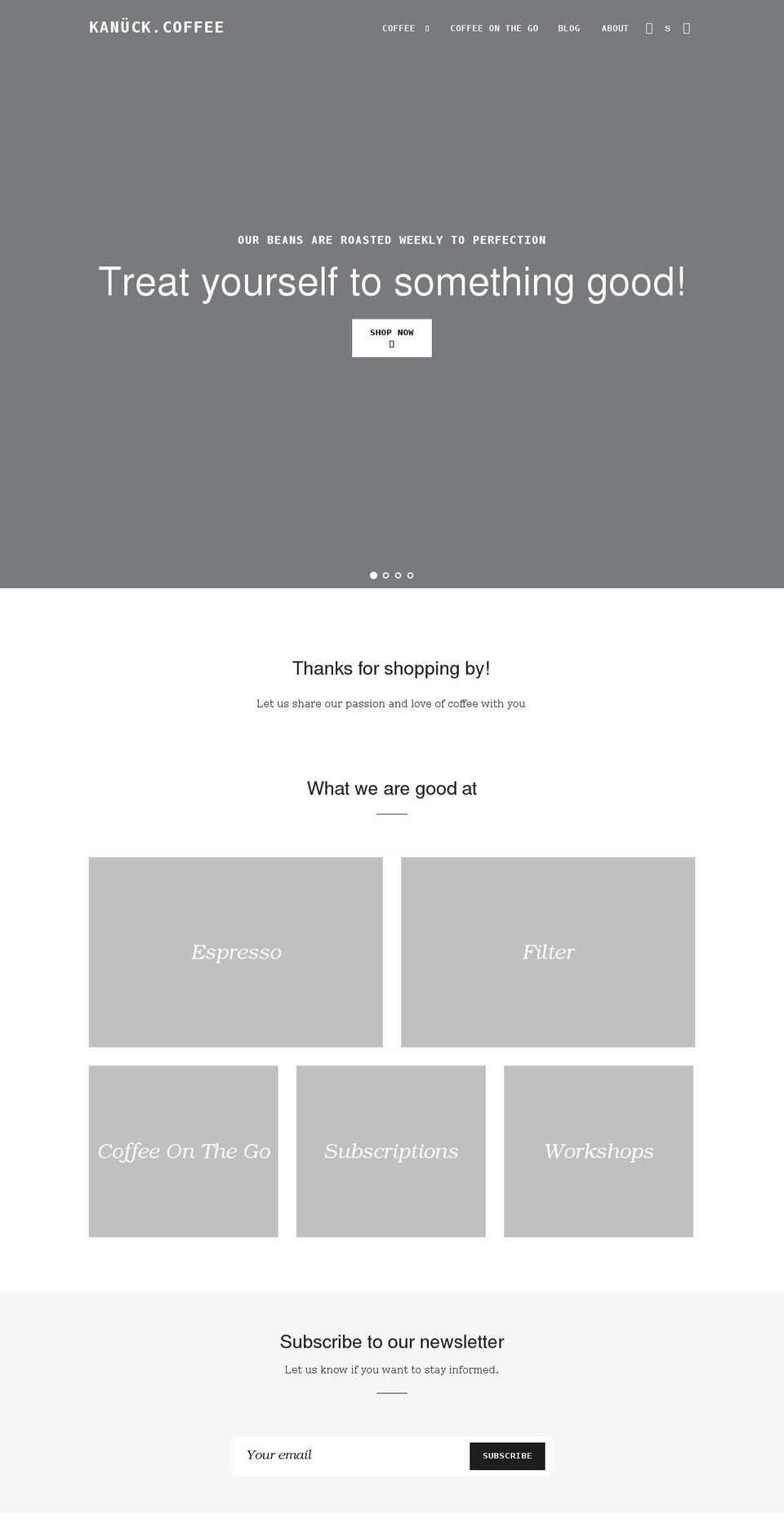 kanuck.coffee shopify website screenshot