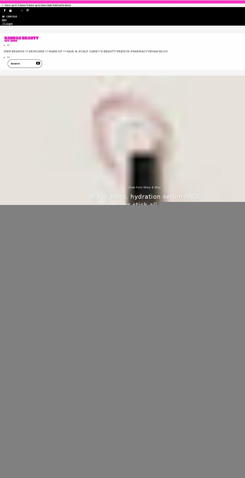 kanvasbeauty.com.au shopify website screenshot
