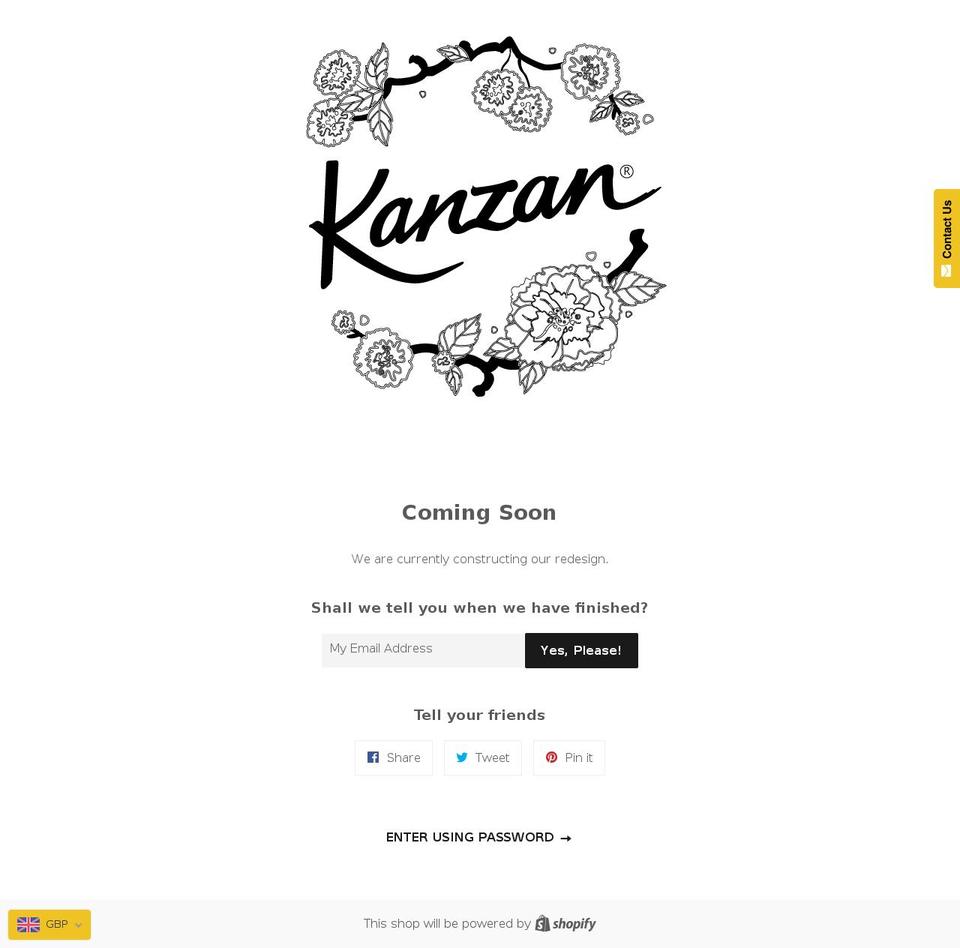 kanzankimonos.com — Shopify storefront screenshot