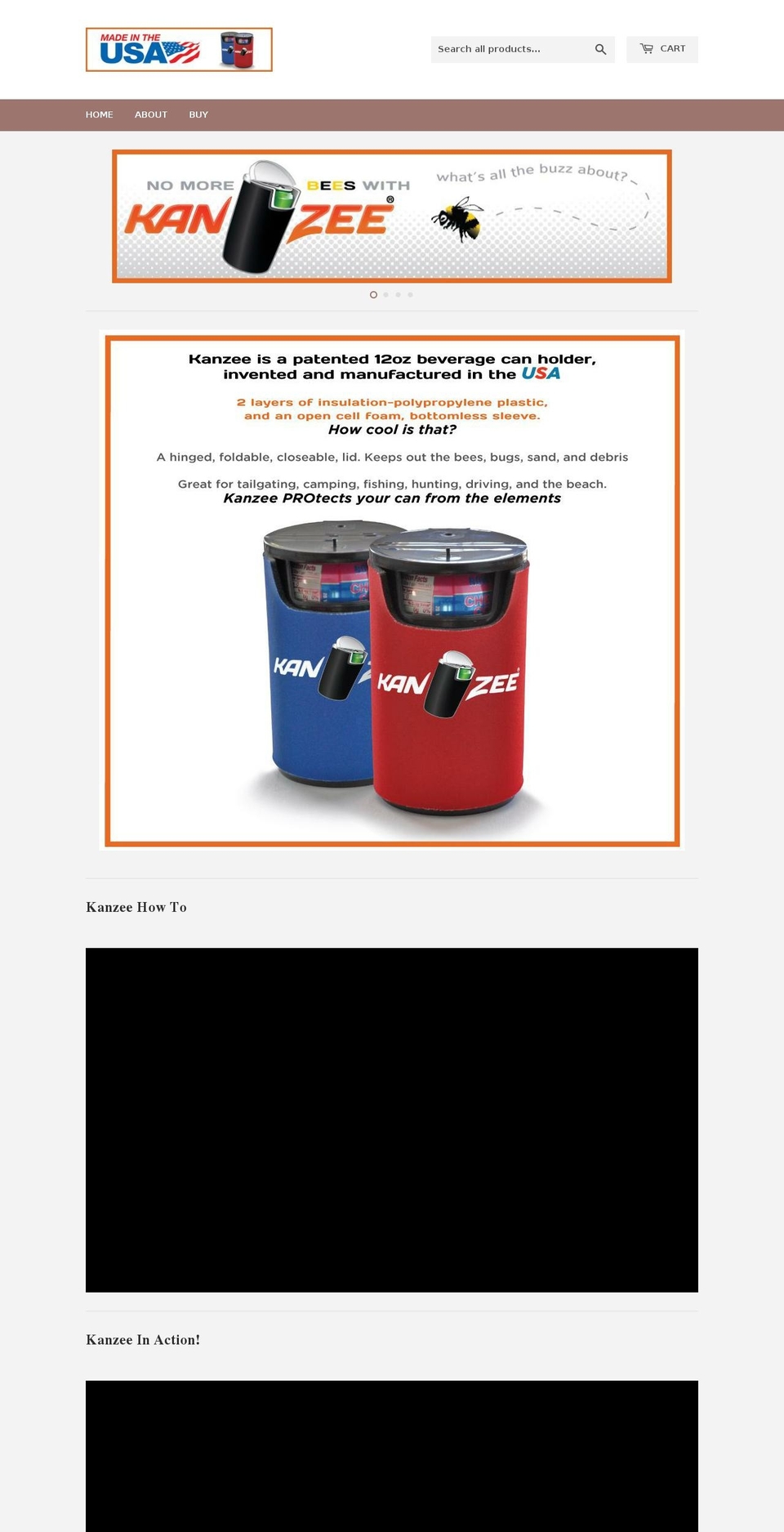 kanzees.com — Shopify storefront screenshot