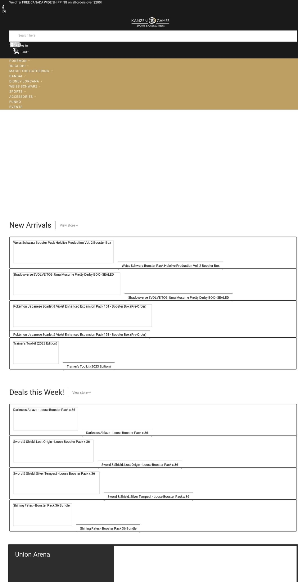 kanzengames.com shopify website screenshot