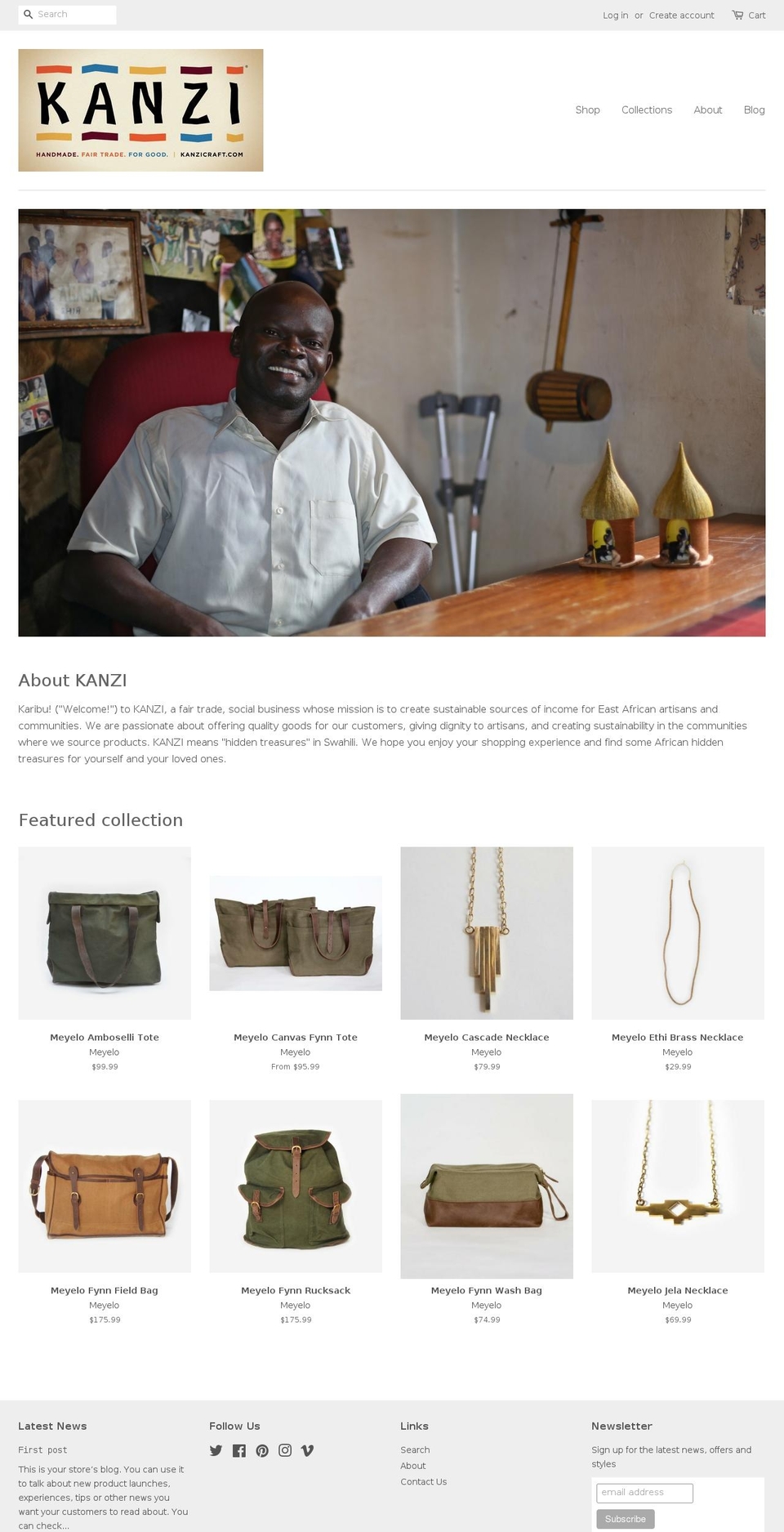 kanzicraft.com shopify website screenshot